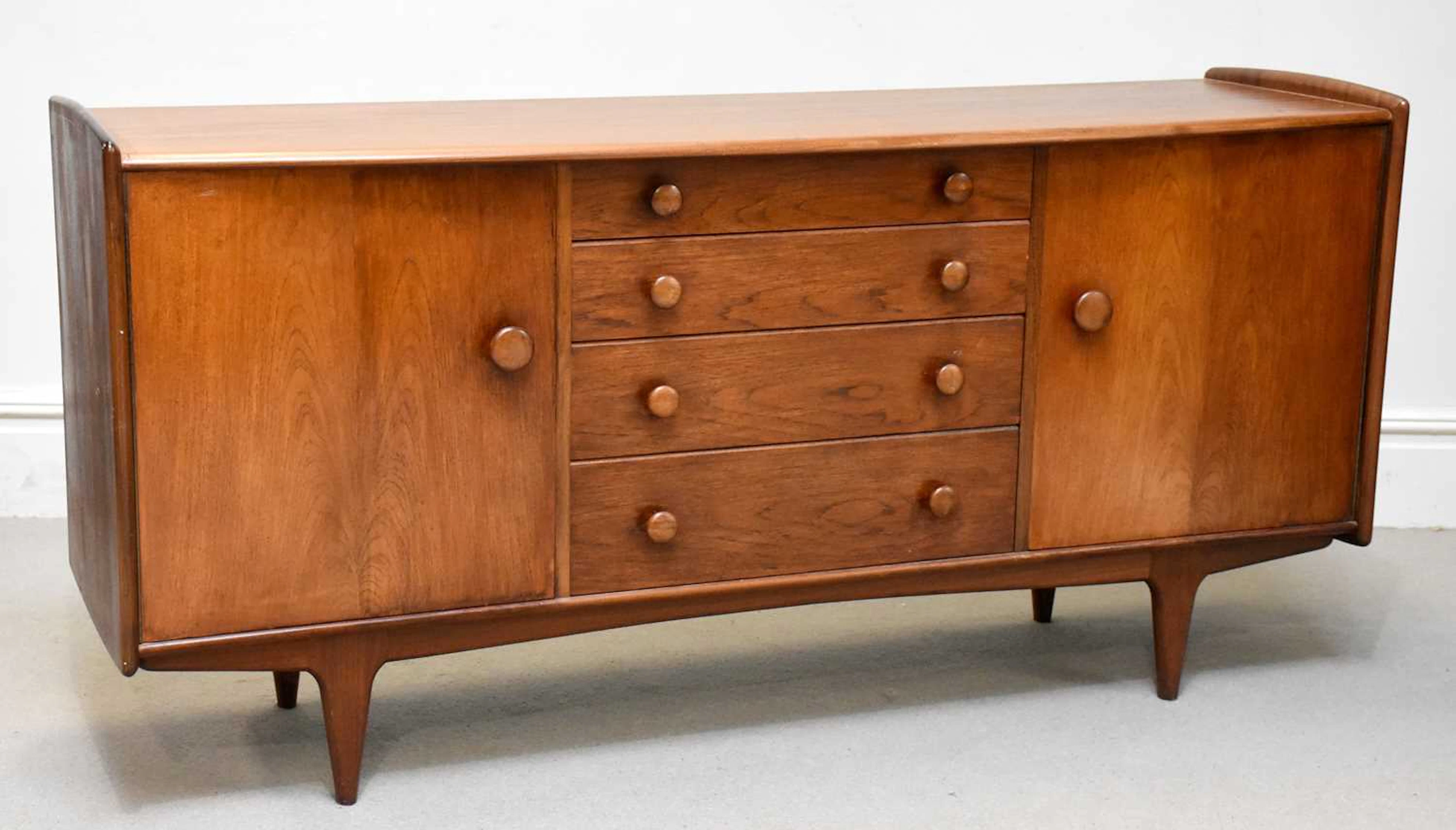 A 1970s teak sideboard