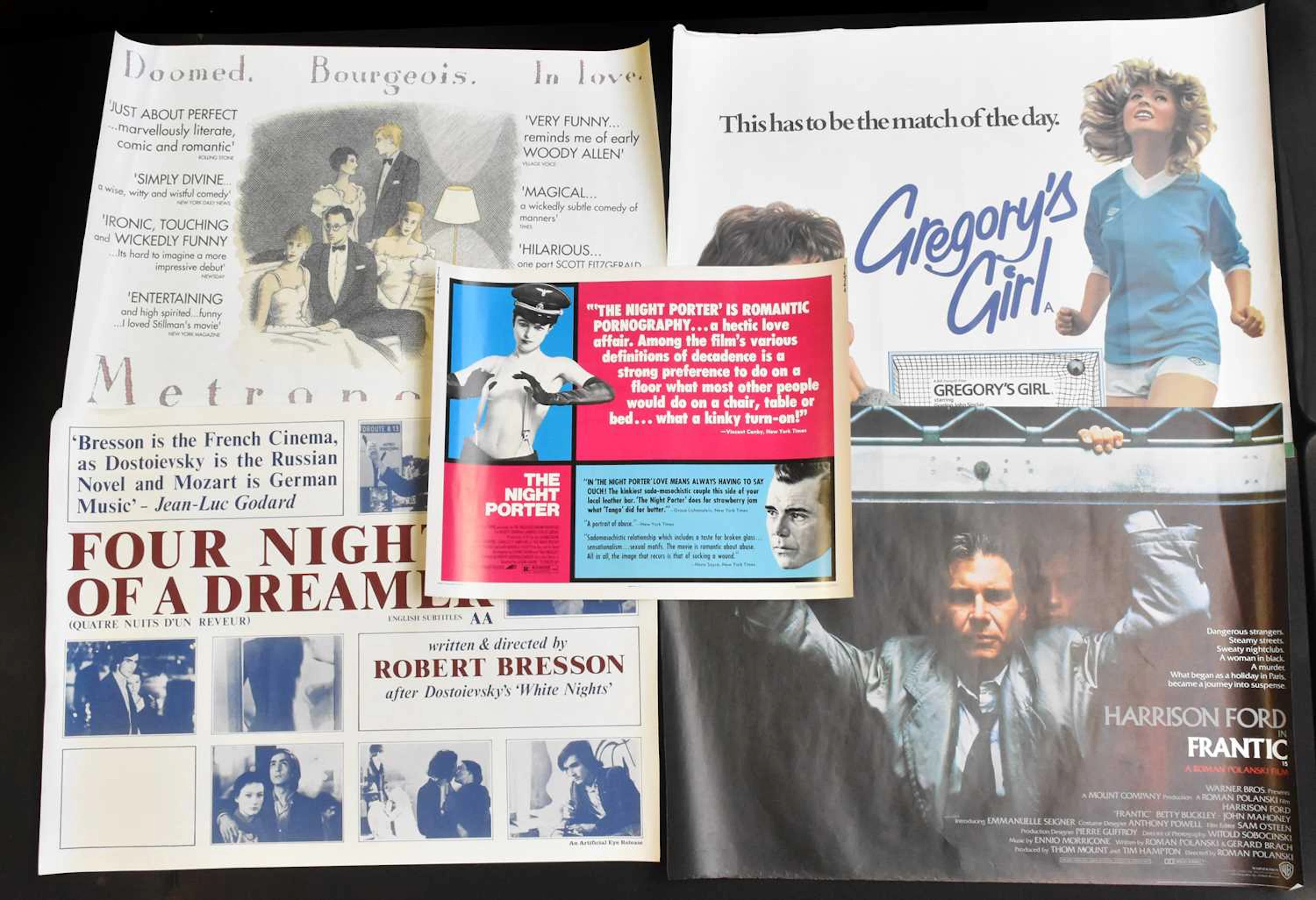 GREGORY'S GIRL; an original British quad poster for 'Gregory's Girl'