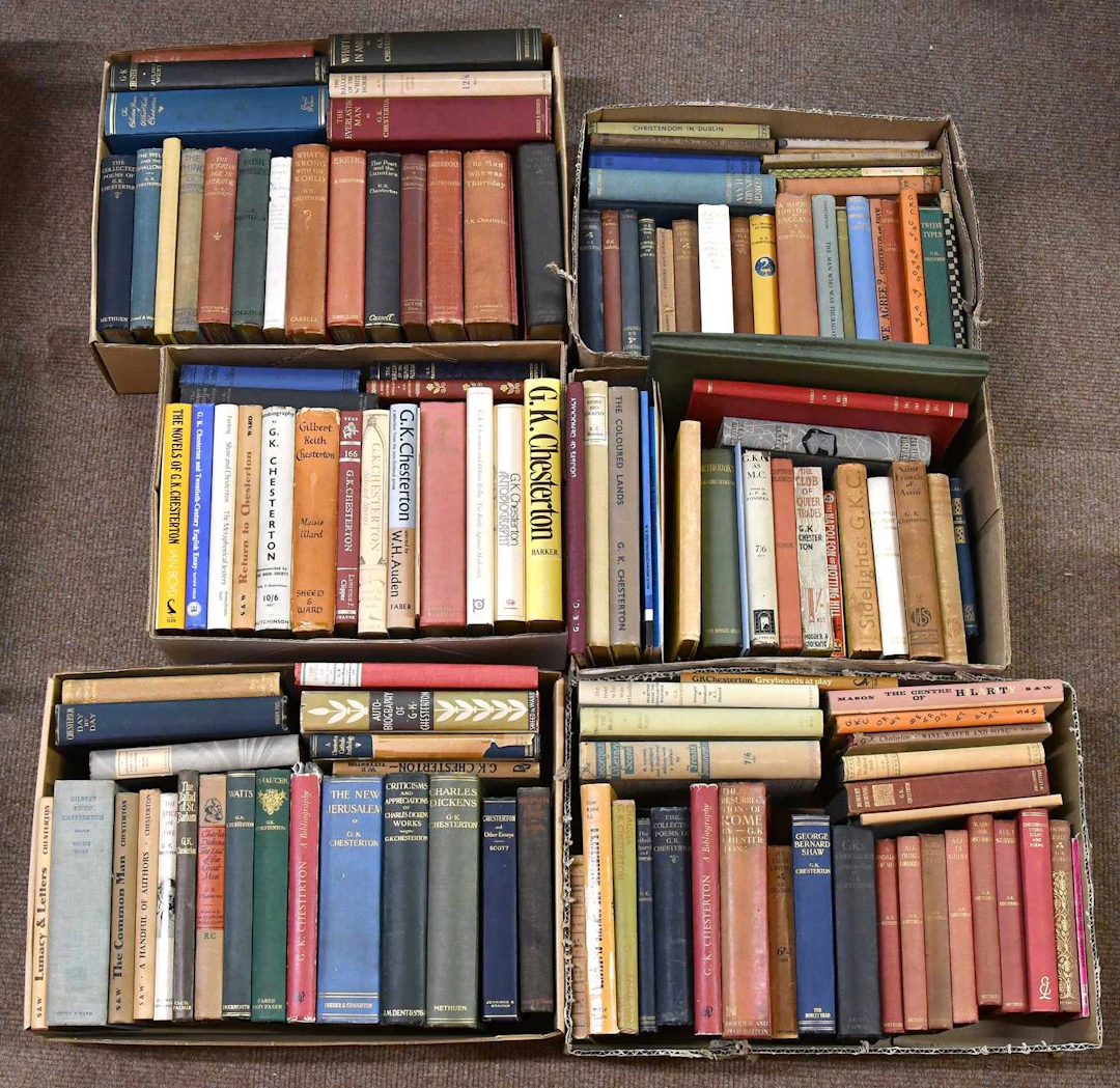 GILBERT KEITH CHESTERTON; a large collection of titles