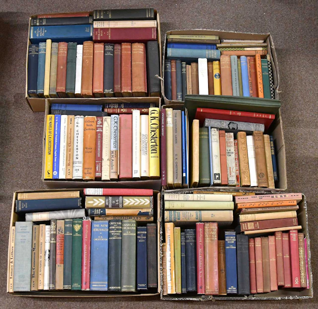 GILBERT KEITH CHESTERTON; a large collection of titles