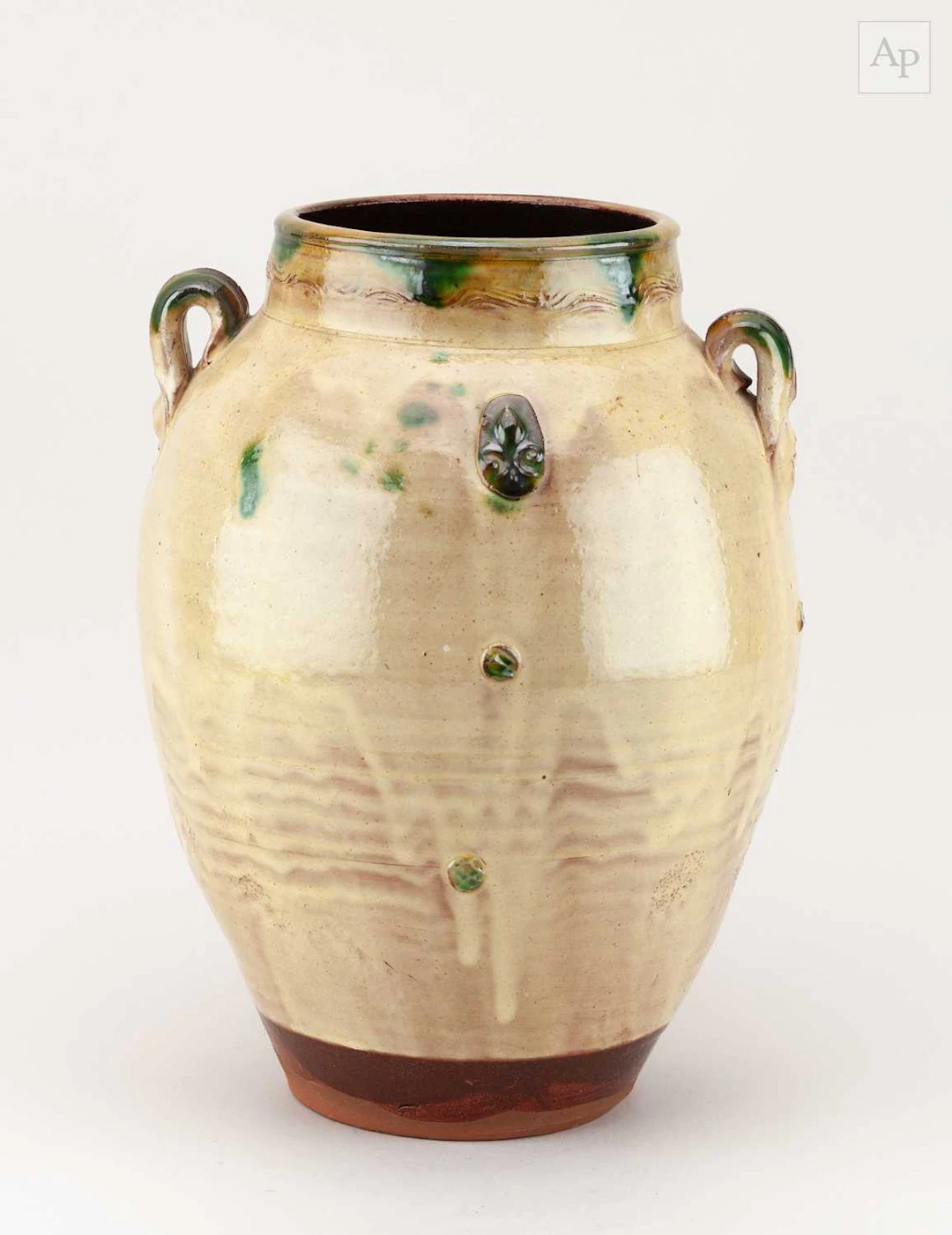 CLIVE BOWEN (born 1943); a large lugged slipware jar with...
