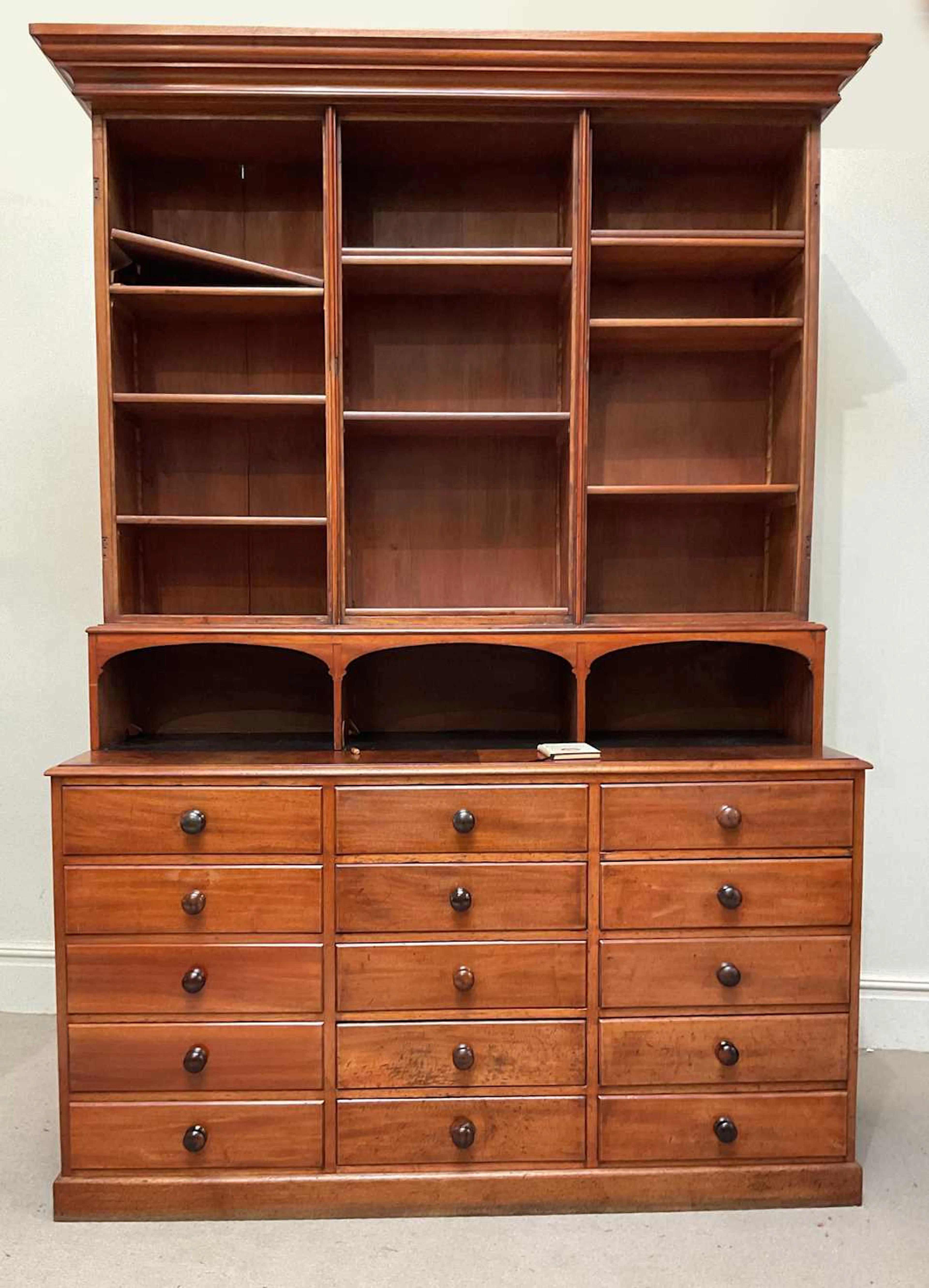 An Edwardian mahogany library bookcase