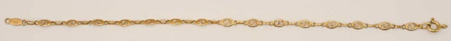 A 14ct yellow gold figaro link bracelet