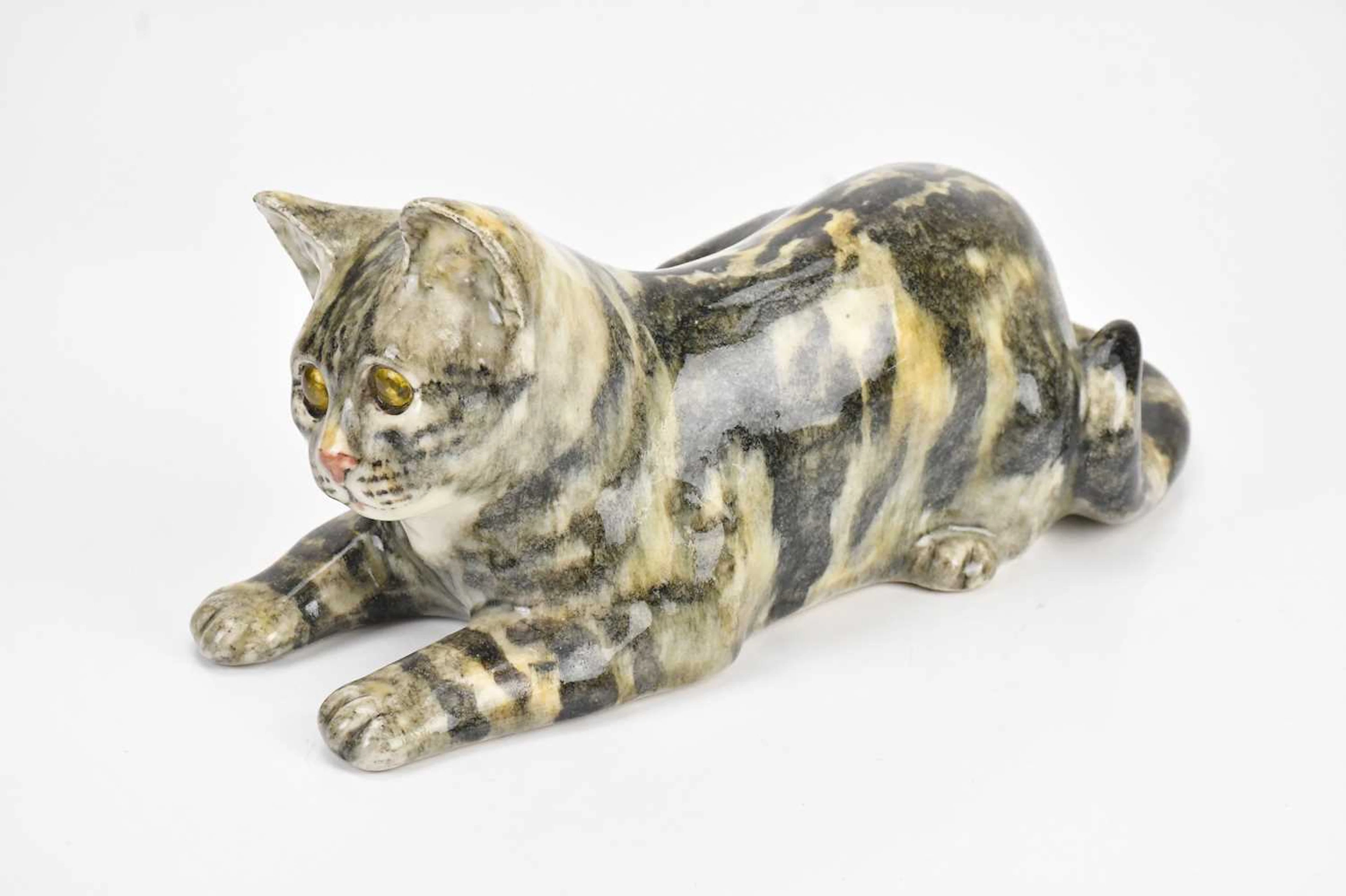 WINSTANLEY; a figure of cat lying down
