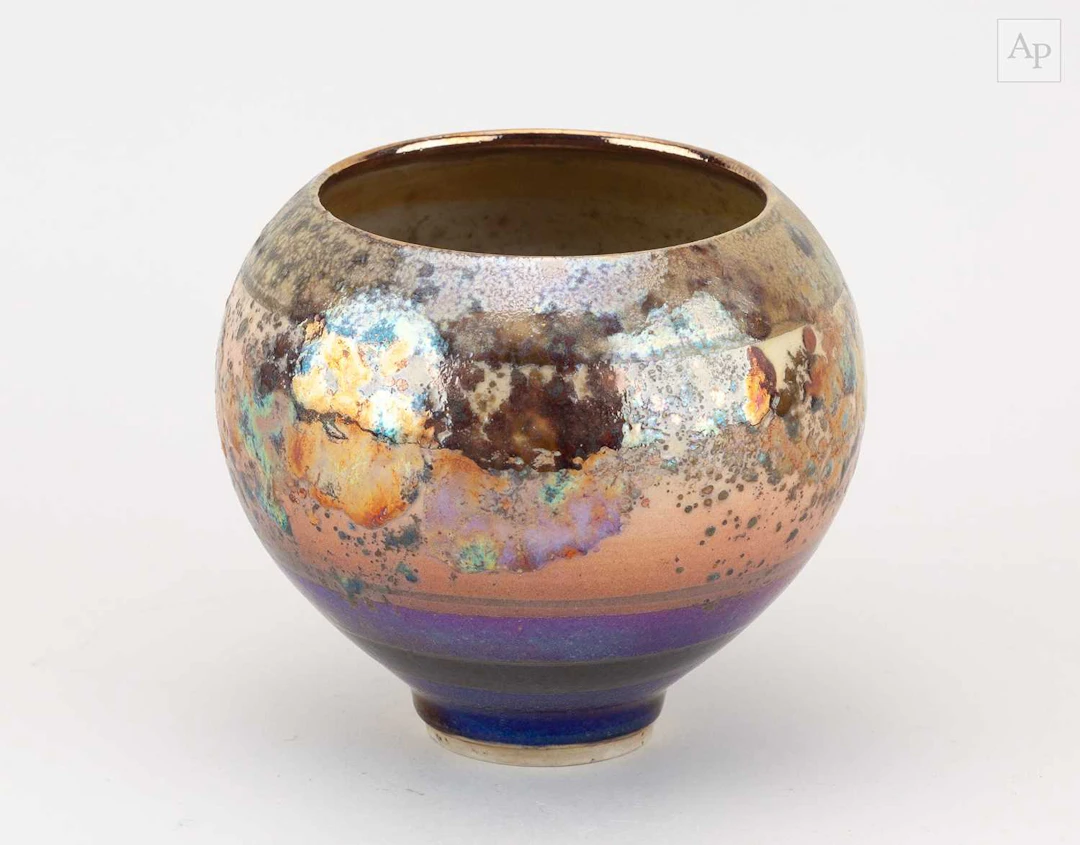 SUTTON TAYLOR (born 1943); a small earthenware vessel...
