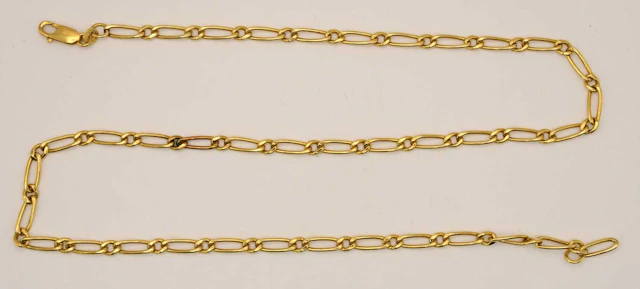 An 18ct yellow gold long link necklace