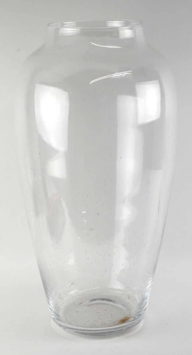 LEONARDO; a large crystal glass baluster form vase