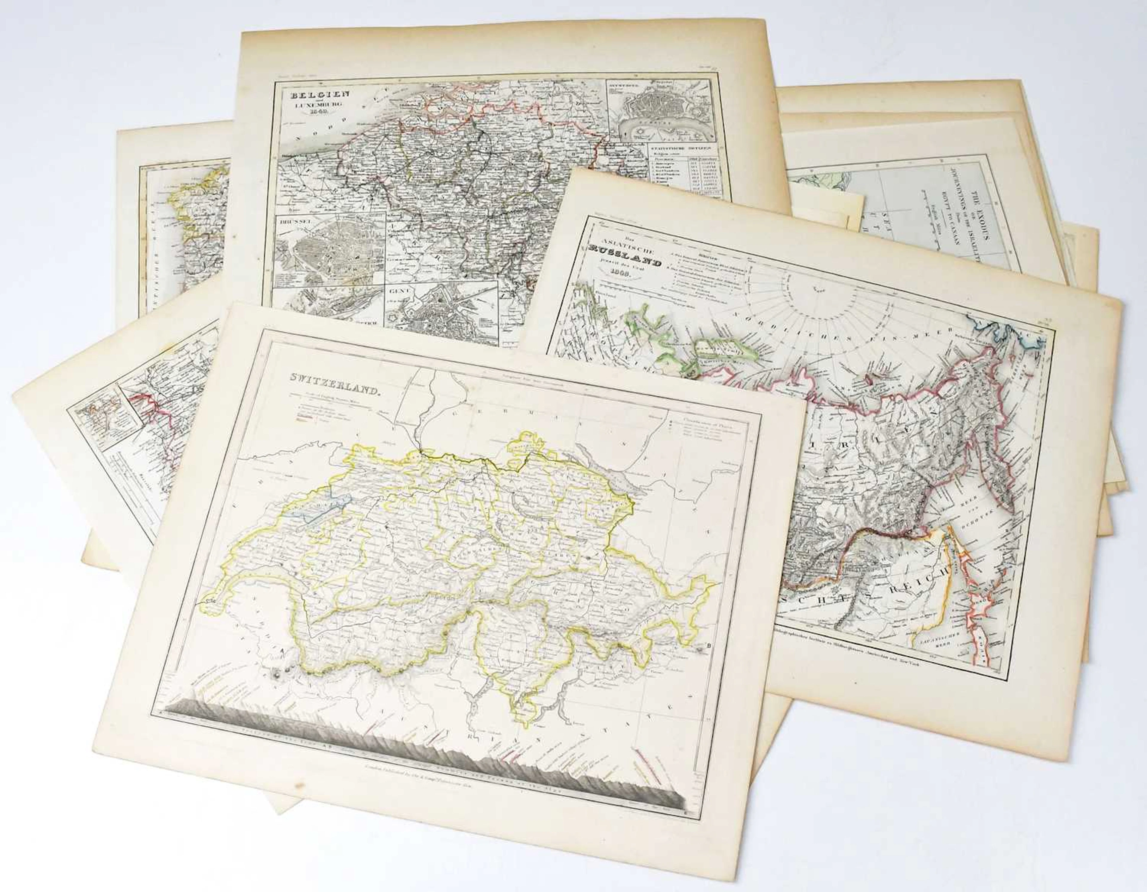 A collection of vintage maps