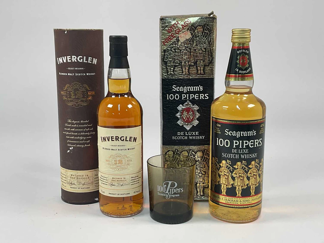 WHISKY; a bottle of Inverglen 12 year old blended malt Scotch whisky 70cl