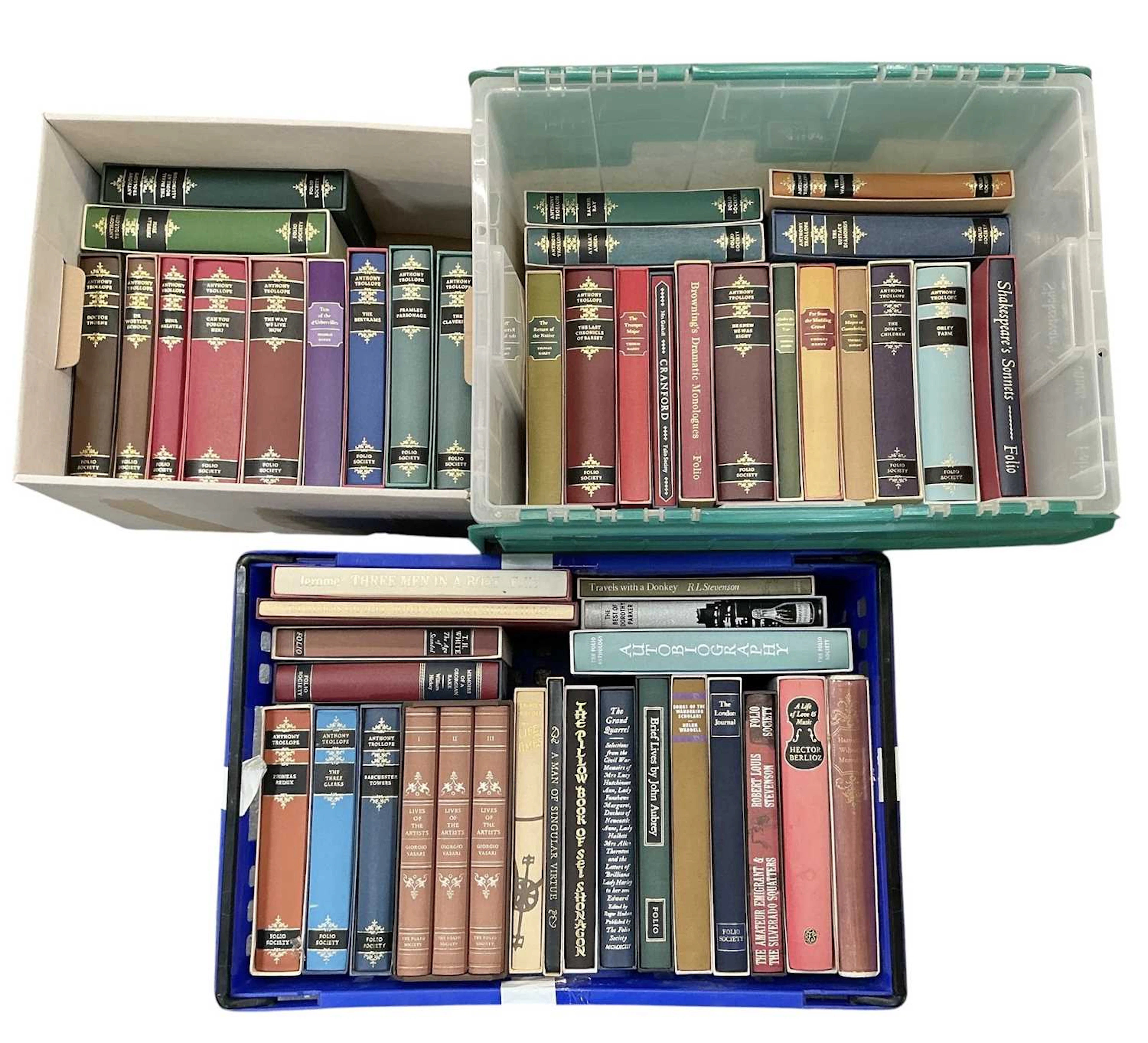 FOLIO SOCIETY; a collection of approximately forty-five Trollope and other books