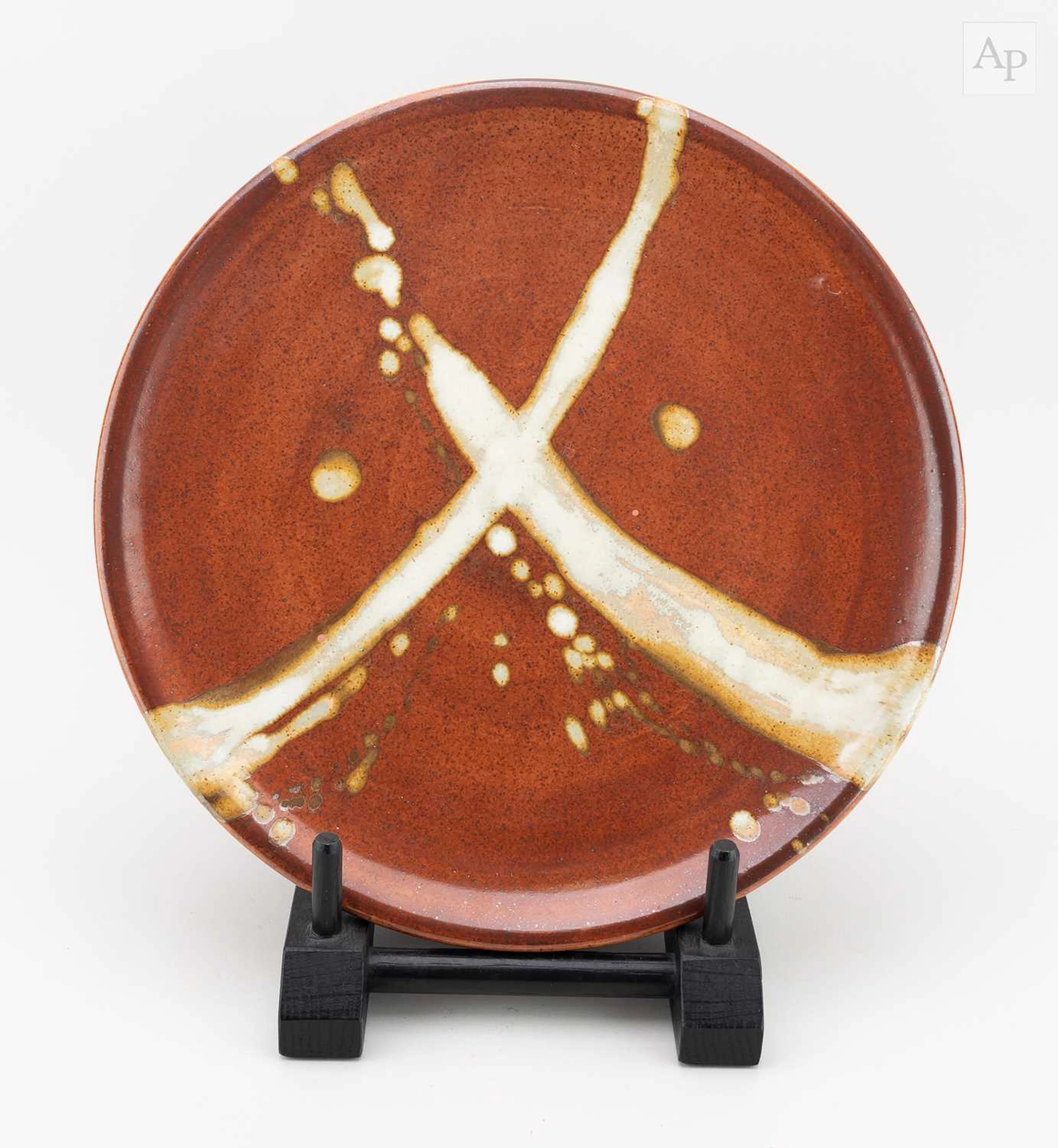 JAMES HAKE (born 1979); a stoneware charger covered in...