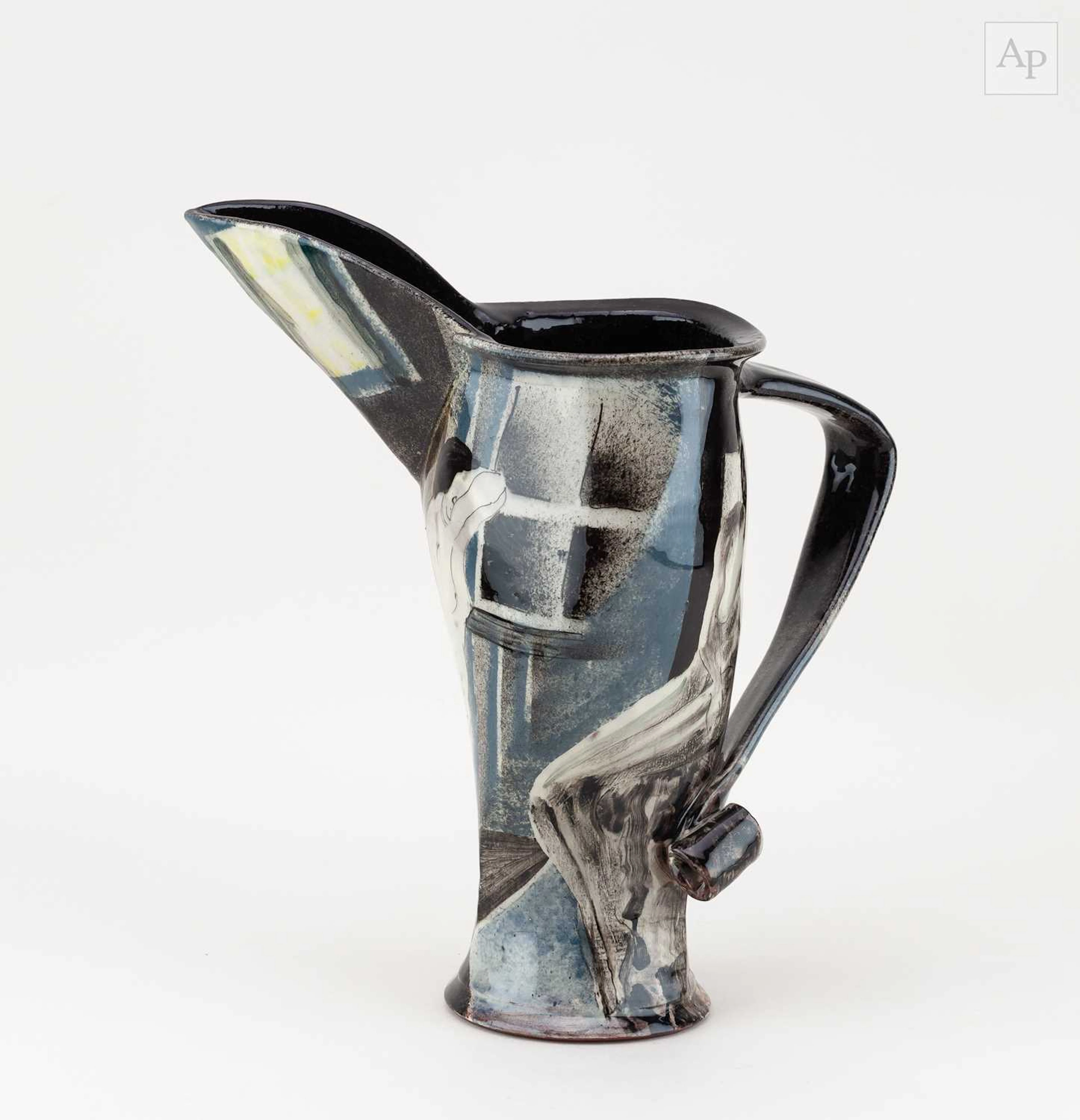 PAUL JACKSON (born 1954); a red earthenware jug of...