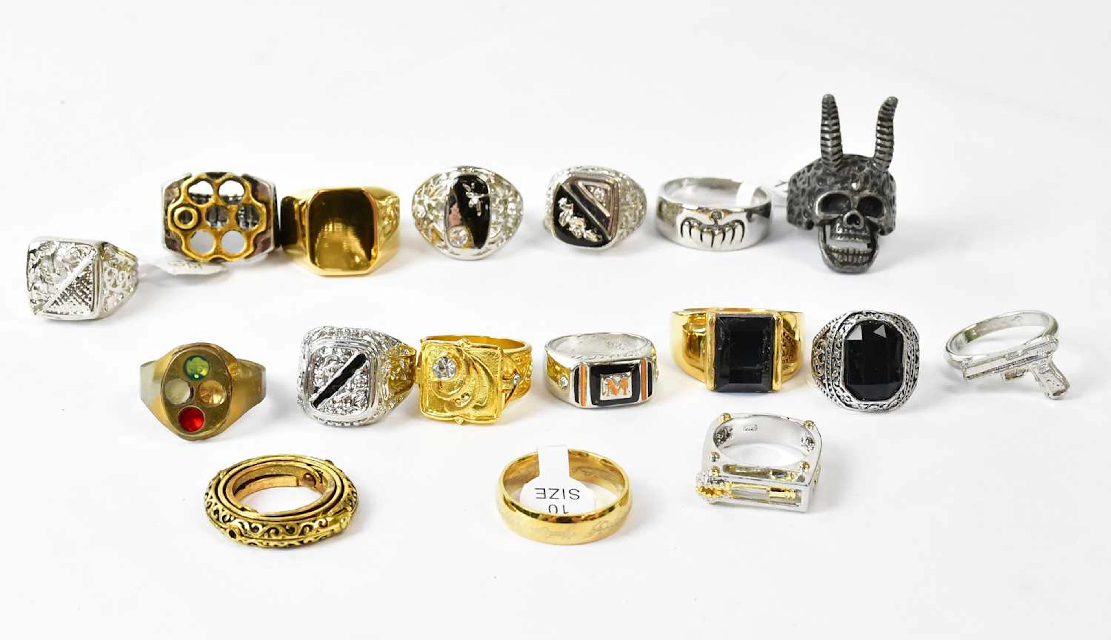 A collection of fashion rings