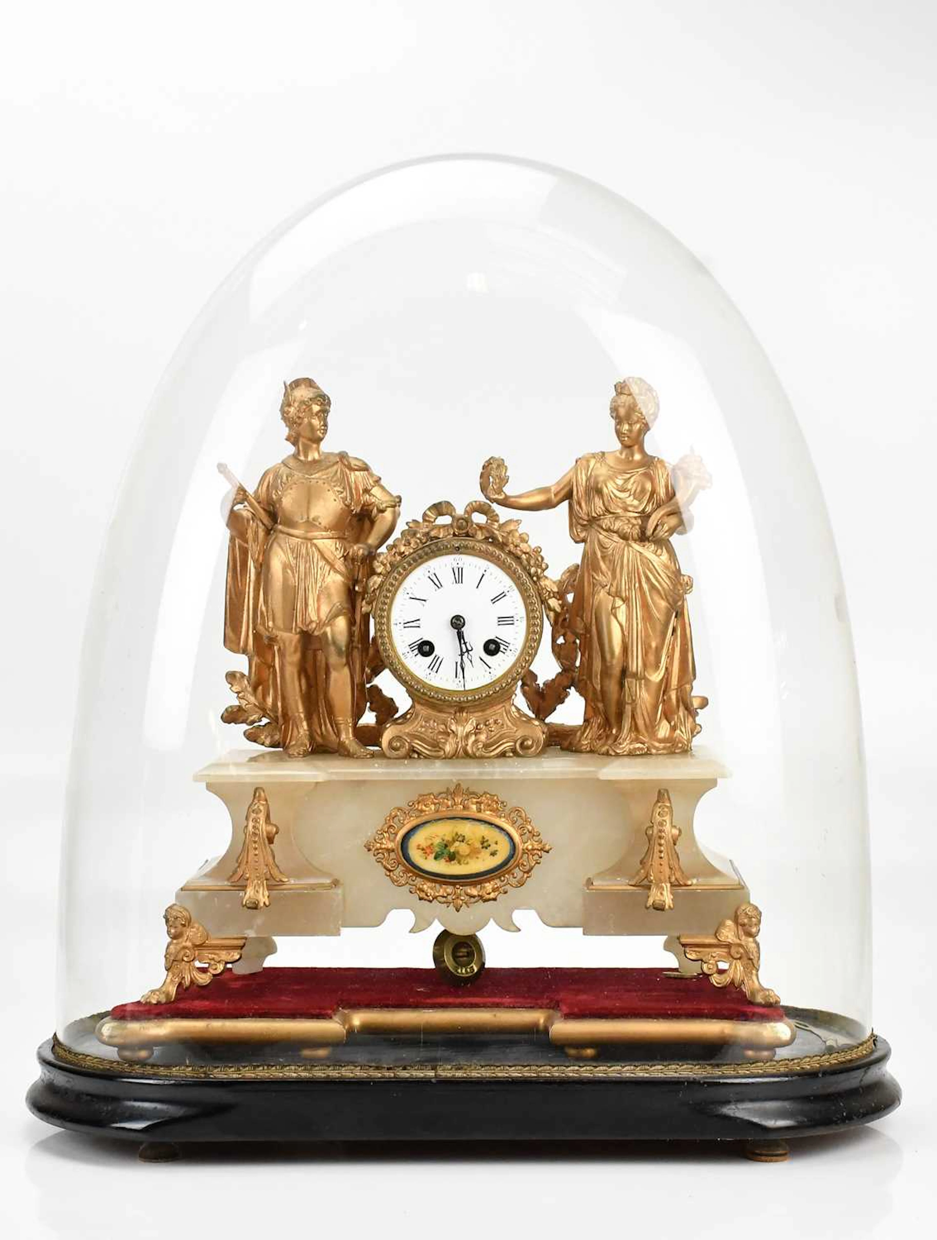 A c1900 French figural mantel clock
