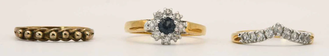 Two yellow gold dress rings