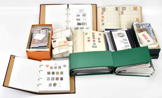 GREAT BRITAIN; collection in album and loose or in shoe boxes
