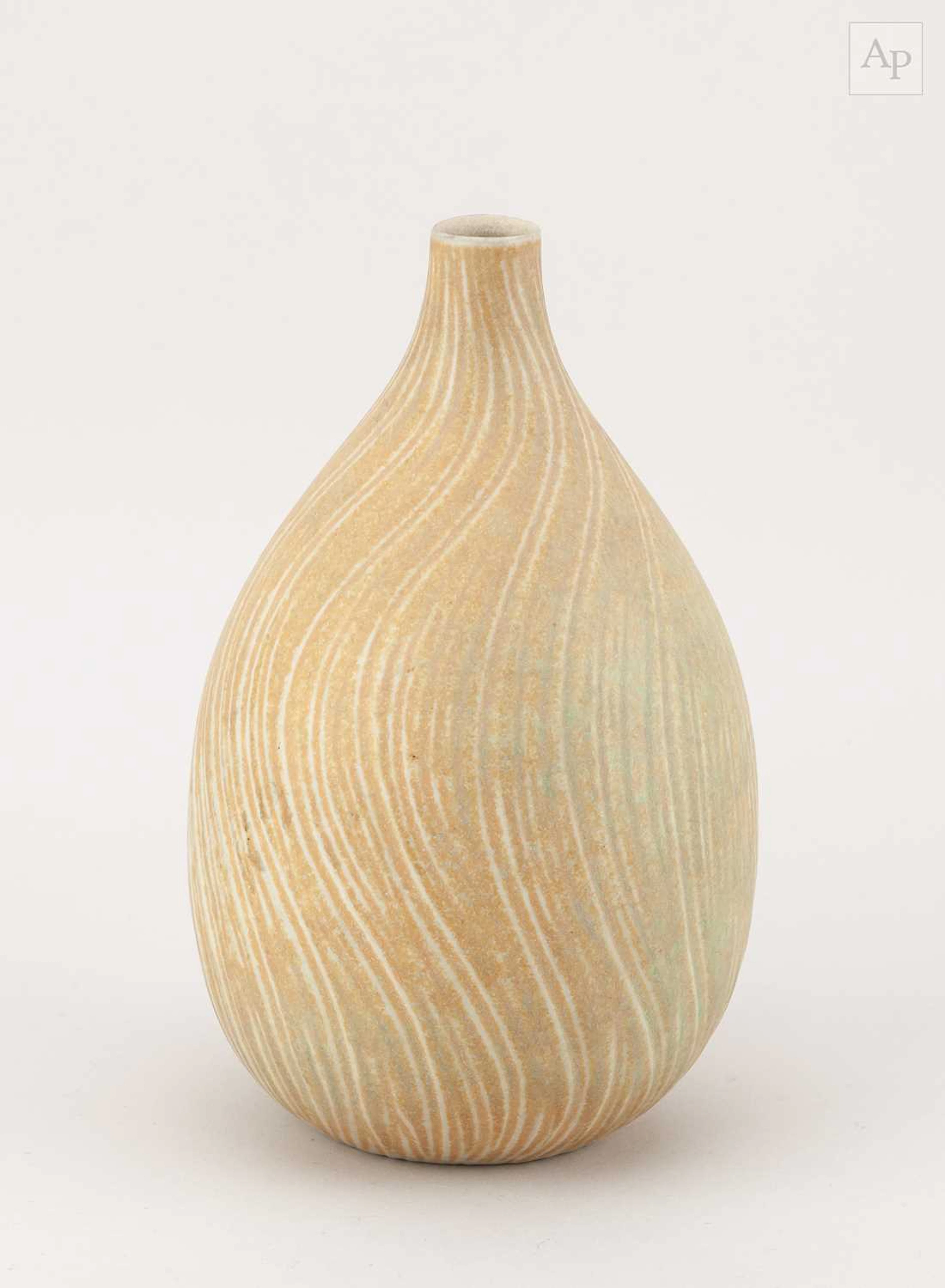 PETER LANE (born 1932); a lightly fluted porcelain bottle...