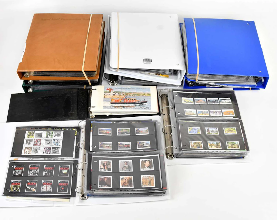 ISLE OF MAN; 1978-2024 presentation packs collection in ten albums