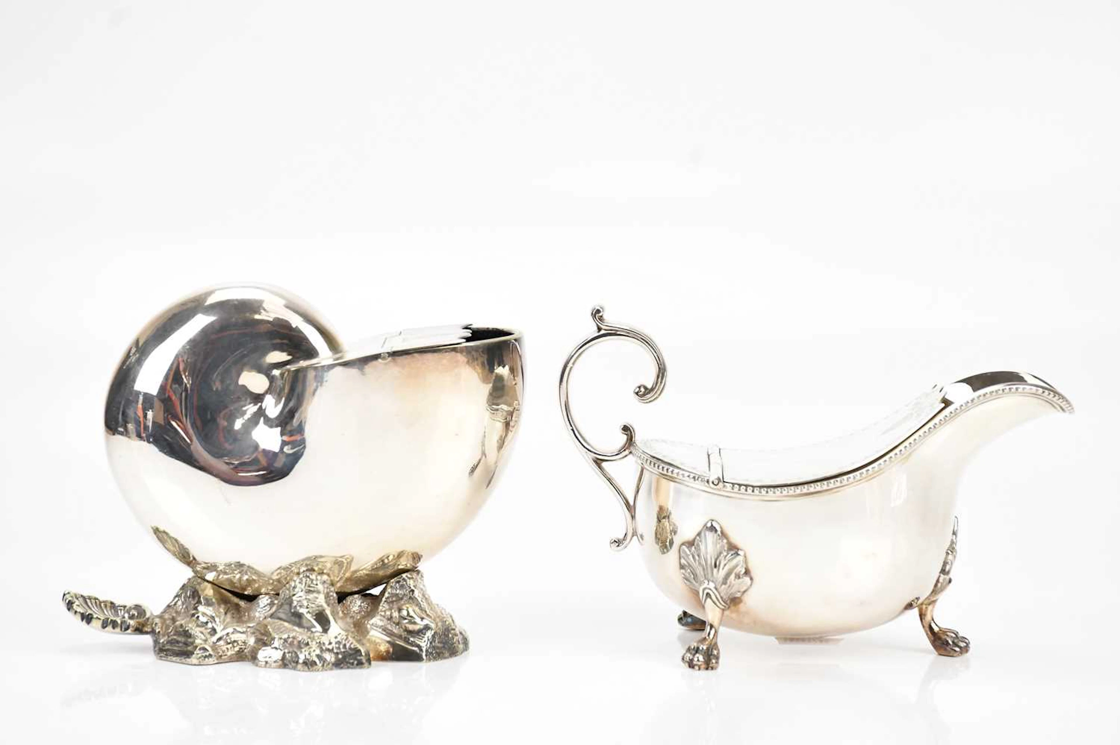 Two Victorian silver plated spoon warmers
