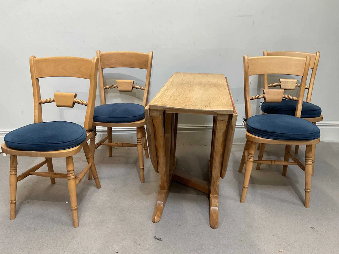 A light oak gateleg table