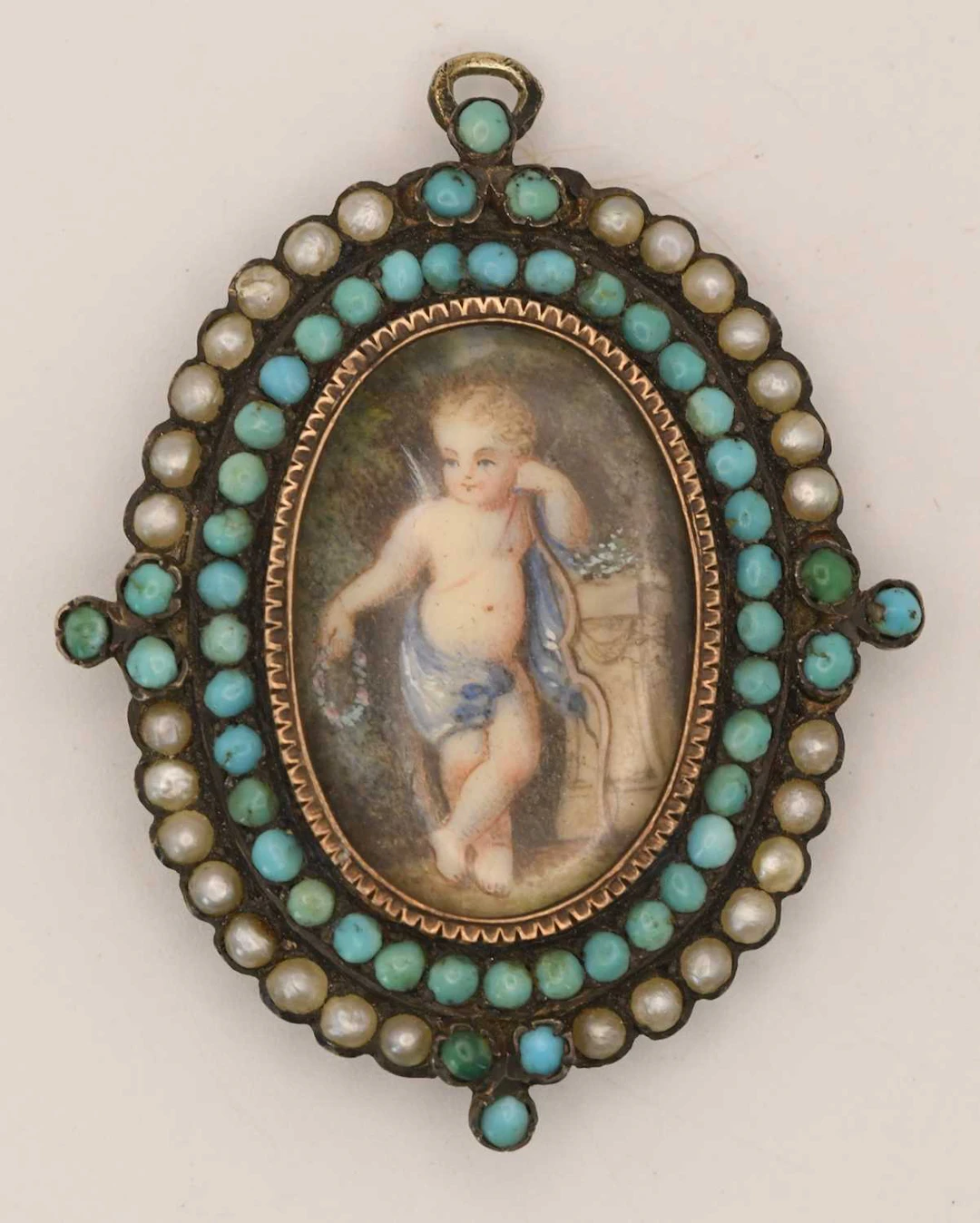 A late 19th/early 20th century white metal turquoise and...