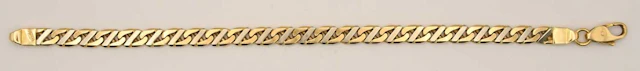 A 14ct yellow gold flat link necklace