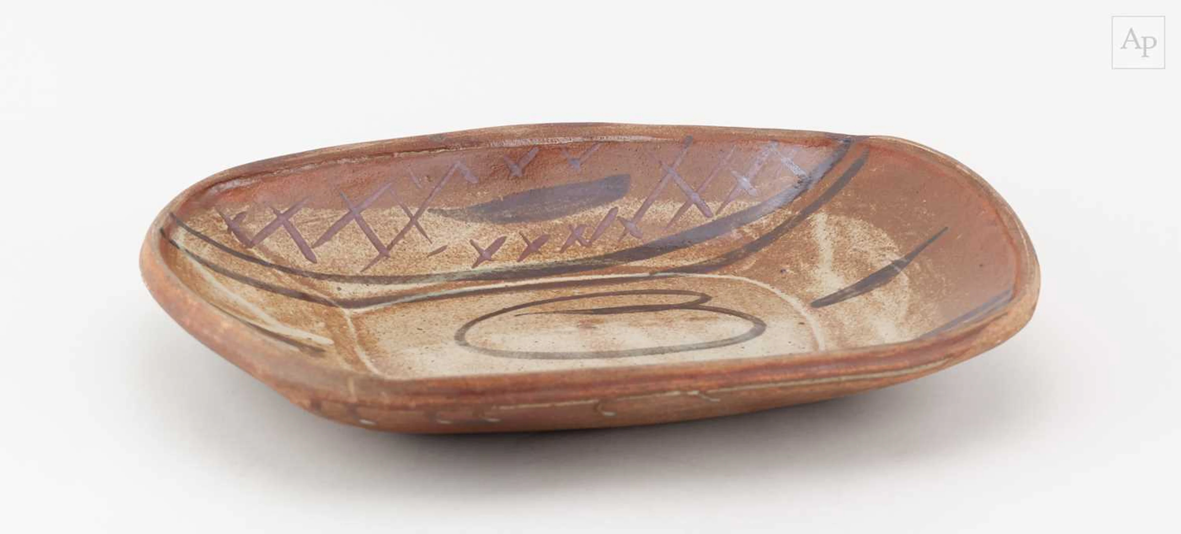 Wenford Bridge Pottery; a rectangular stoneware press...