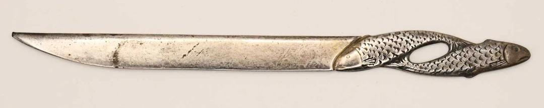 SHETLAND SILVERCRAFT; a modern 925 silver paperknife/letter opener