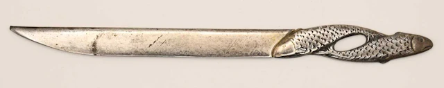 SHETLAND SILVERCRAFT; a modern 925 silver paperknife/letter opener