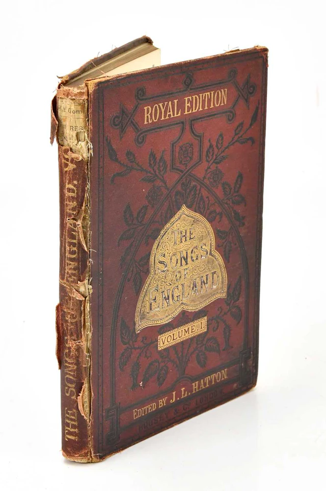 THE SONGS OF ENGLAND; signed on the front end paper by David Ellis