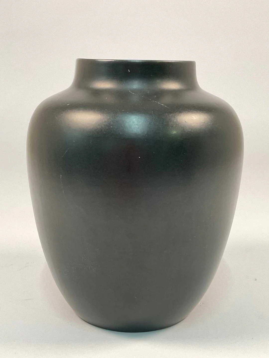 GWALIOR POTTERIES; a matt black pottery vase from Madhya Pradesh