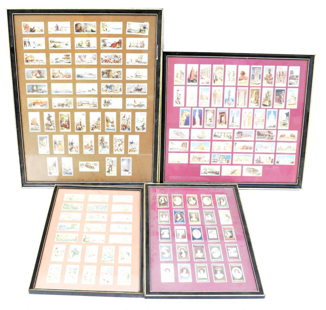 Seven collections of cigarette cards relating to historical figures