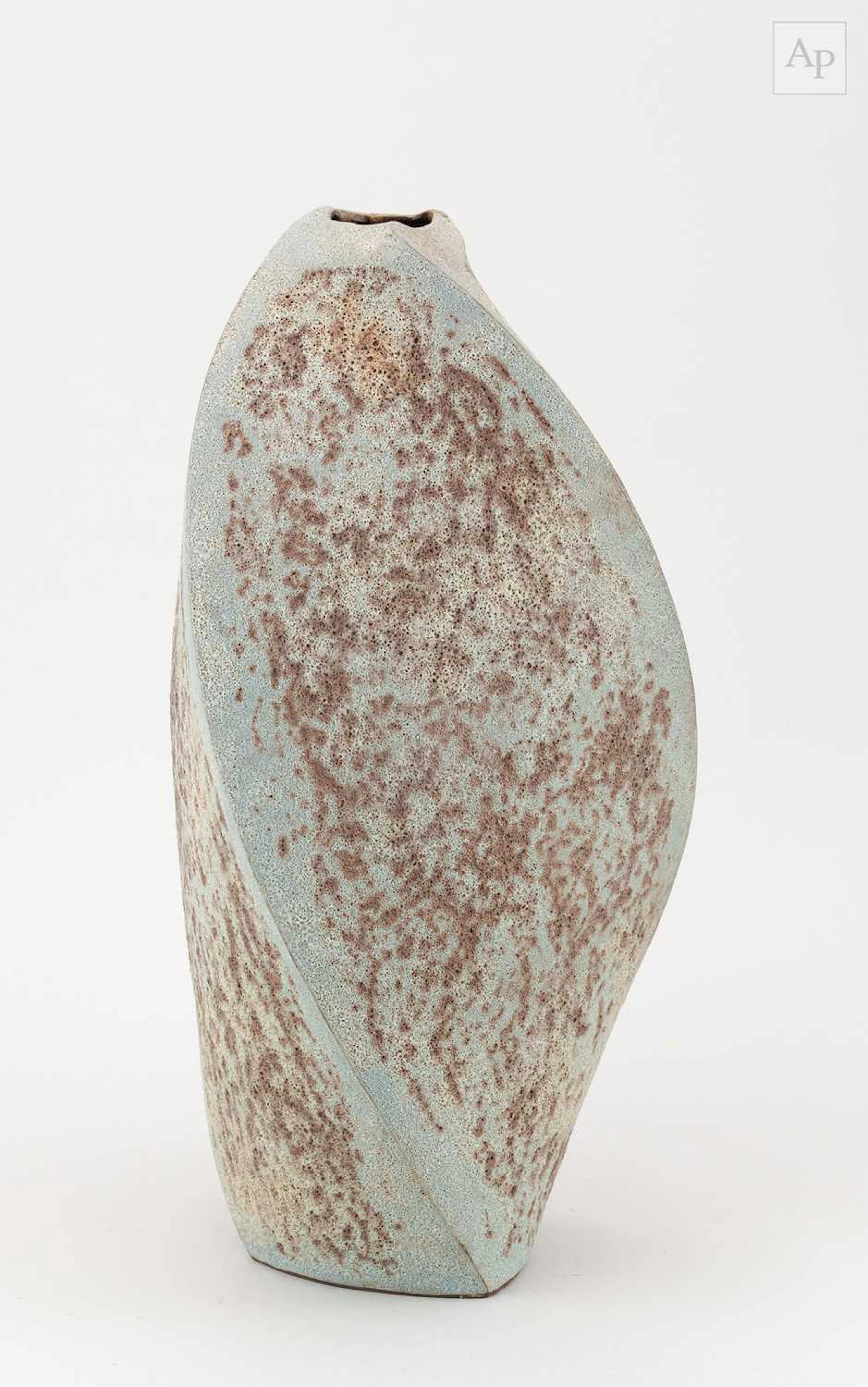 CHRIS CARTER (born 1945); a stoneware vessel of twisted...