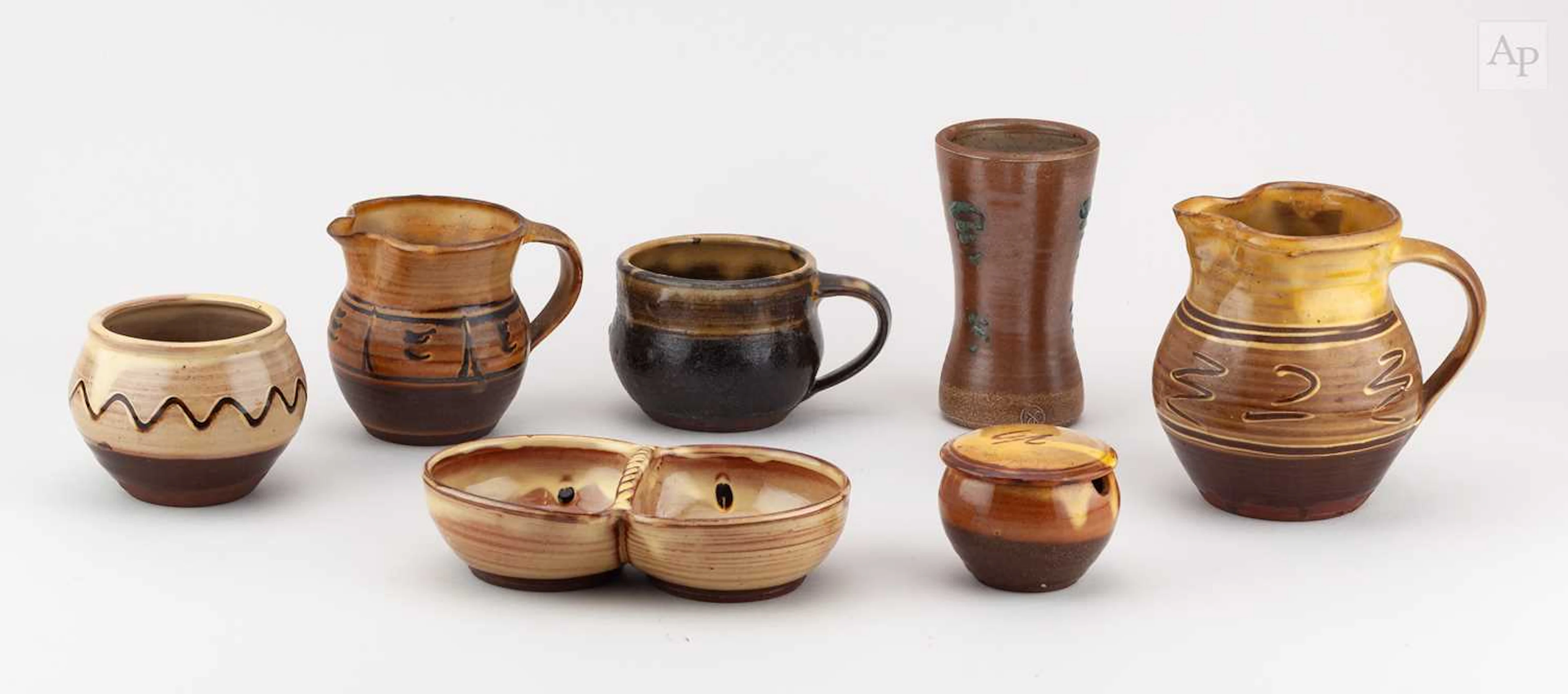 RAY FINCH (1914-2012) for Winchcombe Pottery; a small waisted salt glazed vase