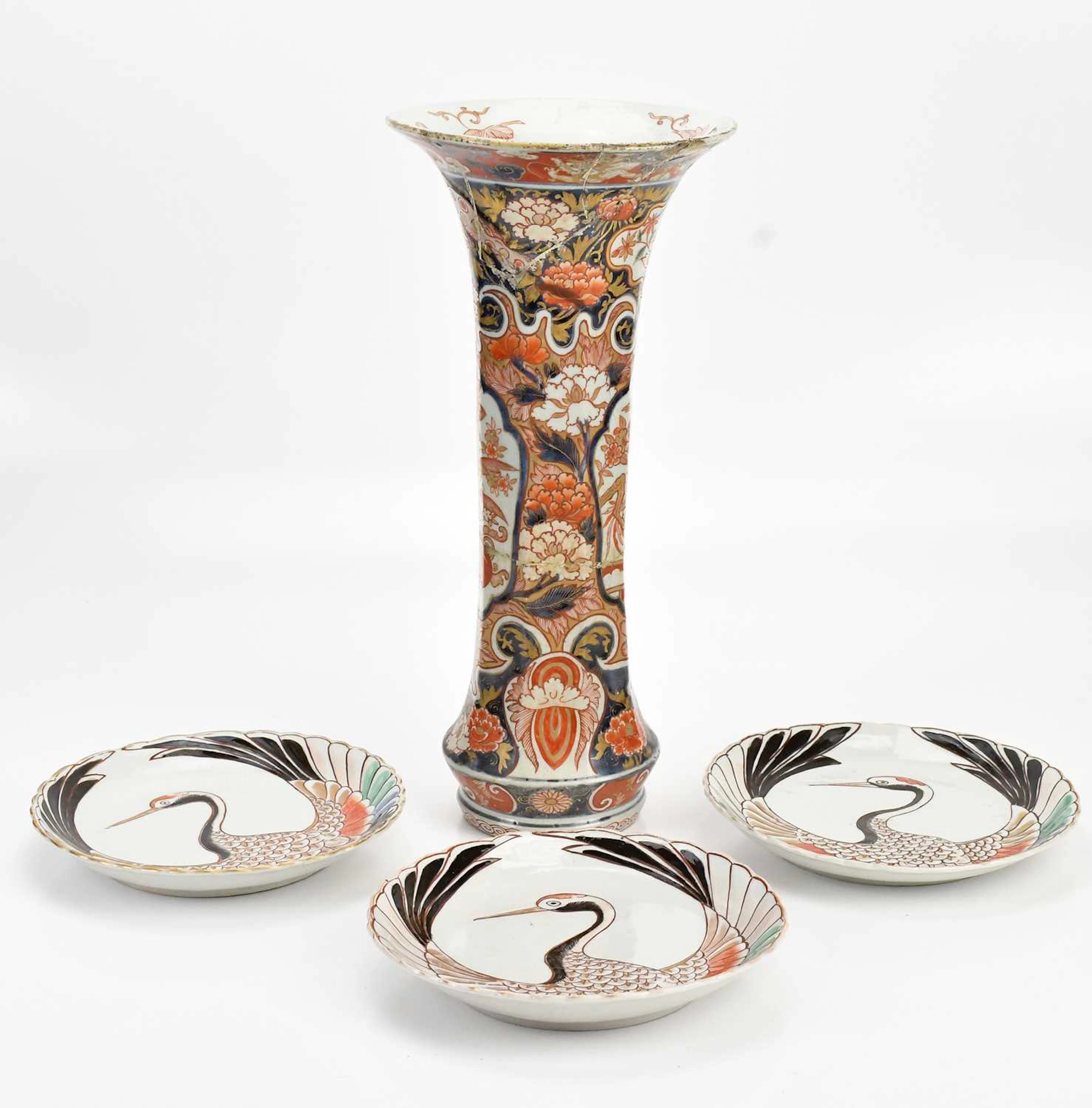 Three Japanese Meiji period plates