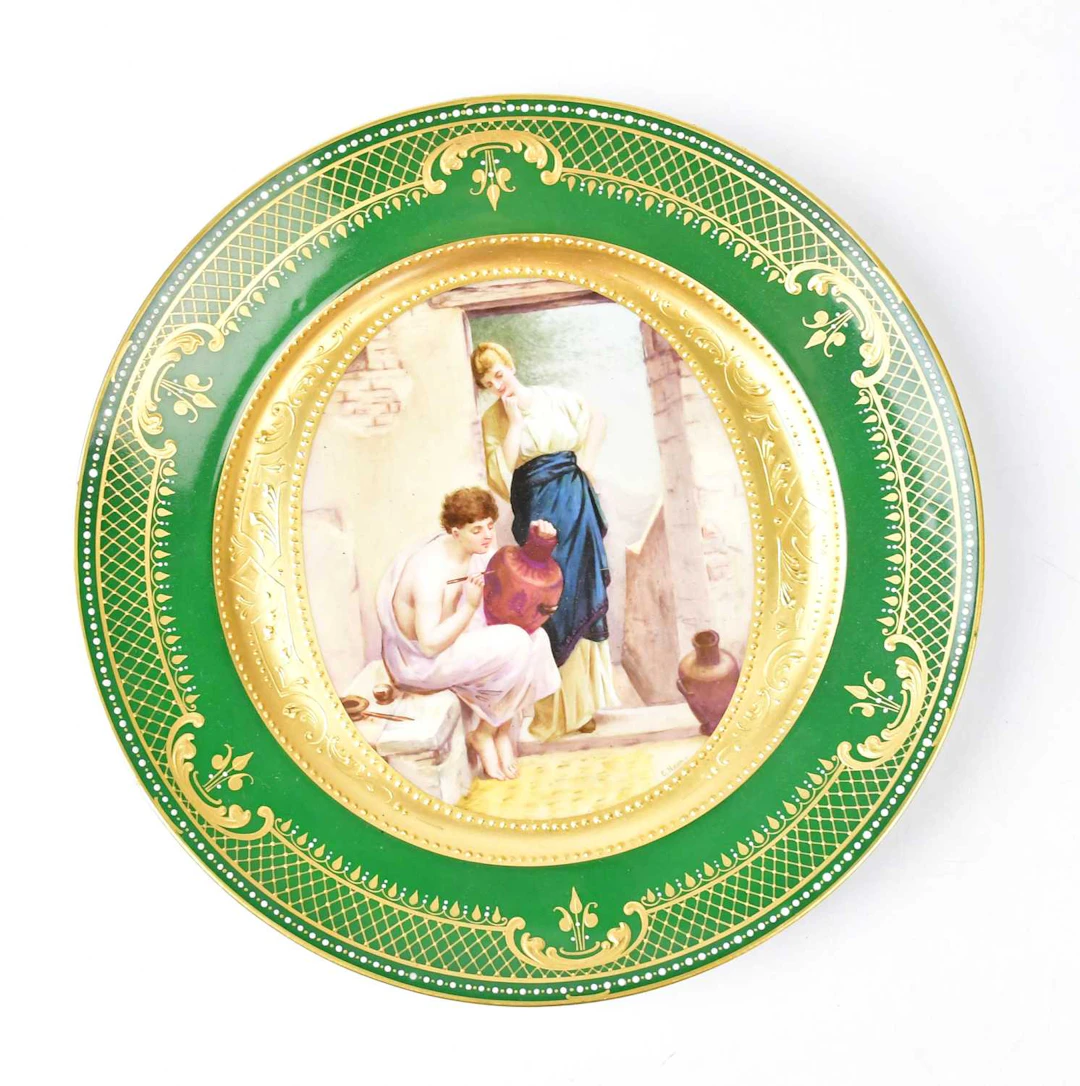 ROYAL VIENNA; a 19th century cabinet plate