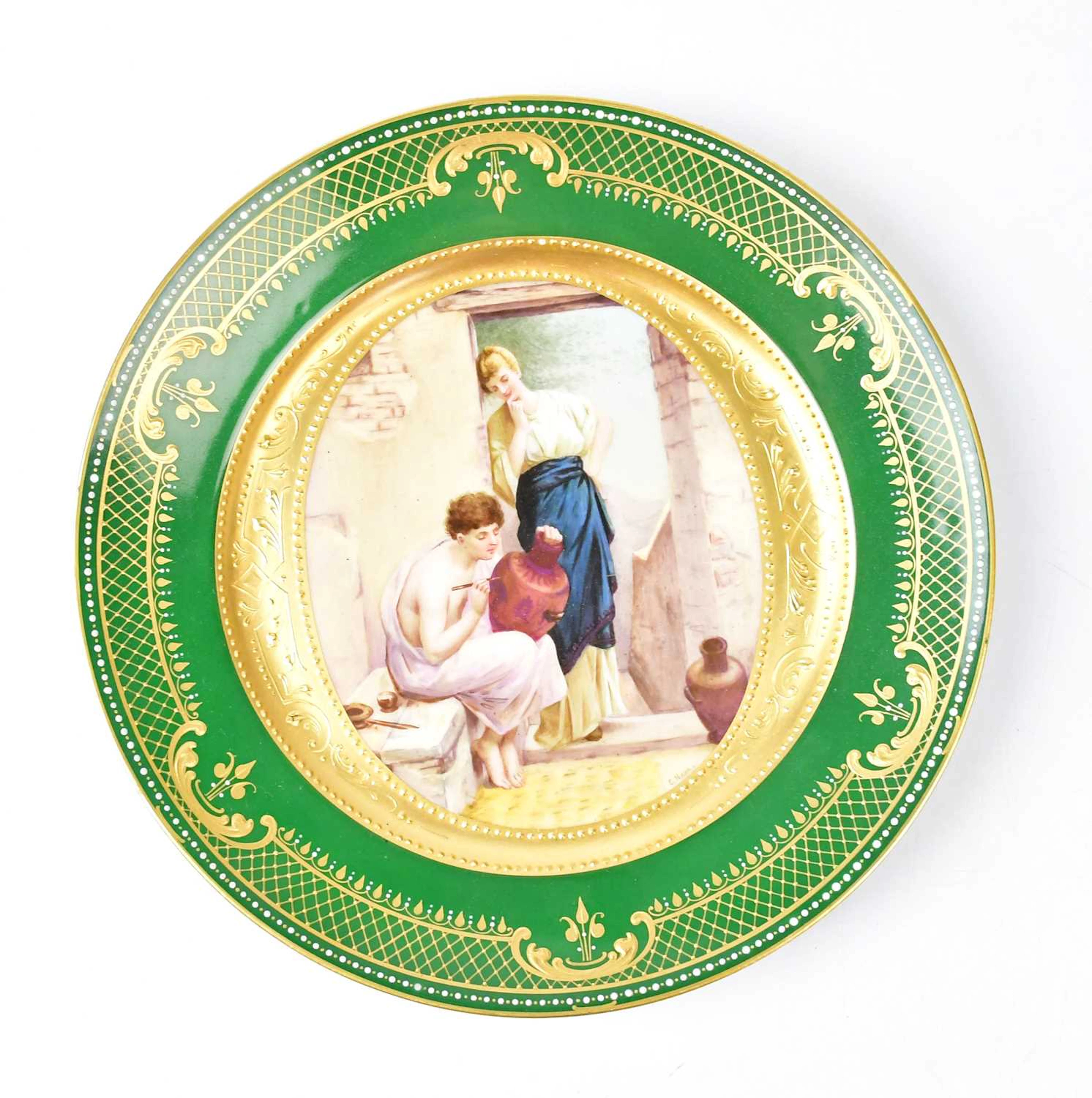 ROYAL VIENNA; a 19th century cabinet plate