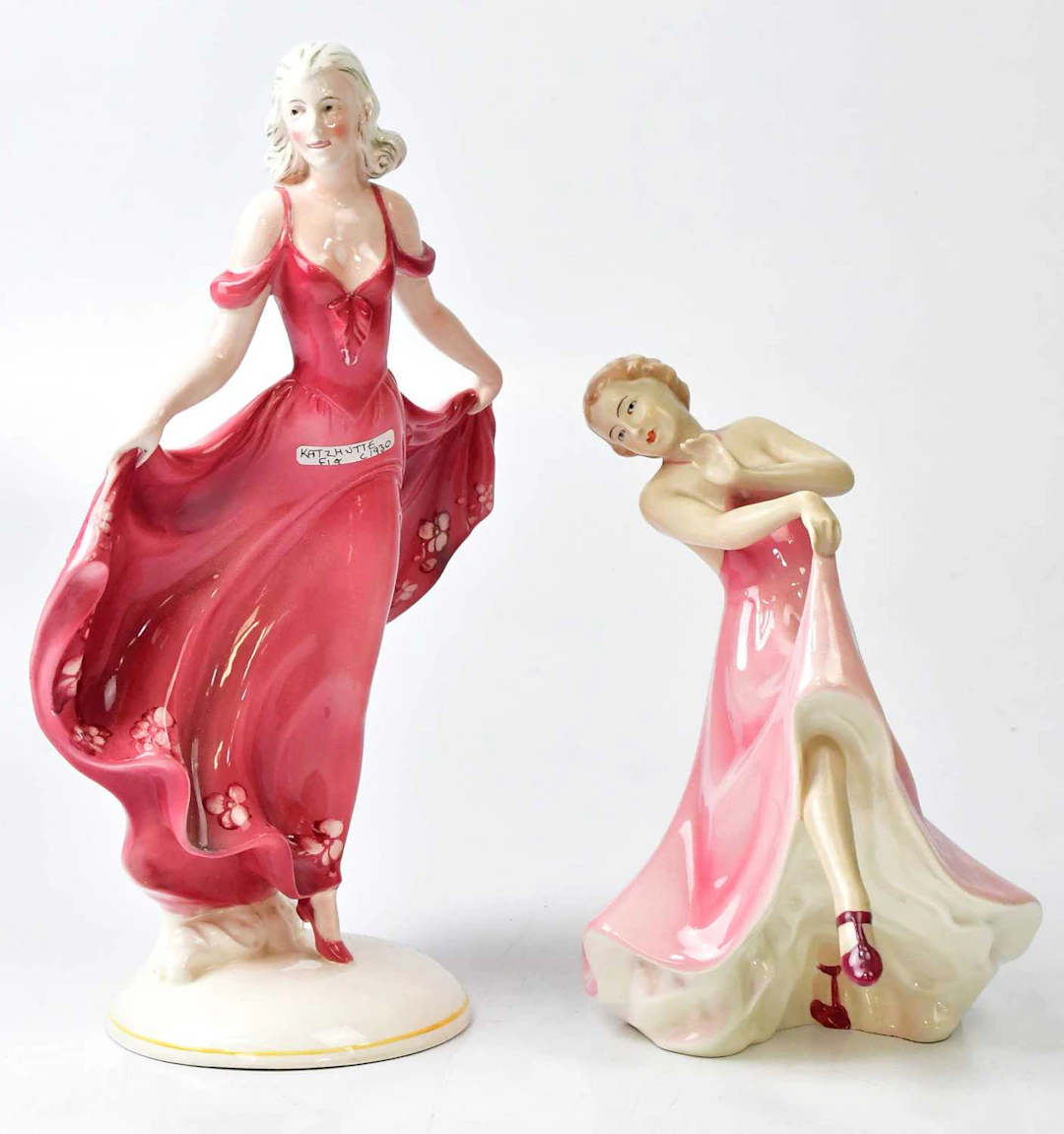 KATZHUTTE; an early 20th century German figure of a young woman