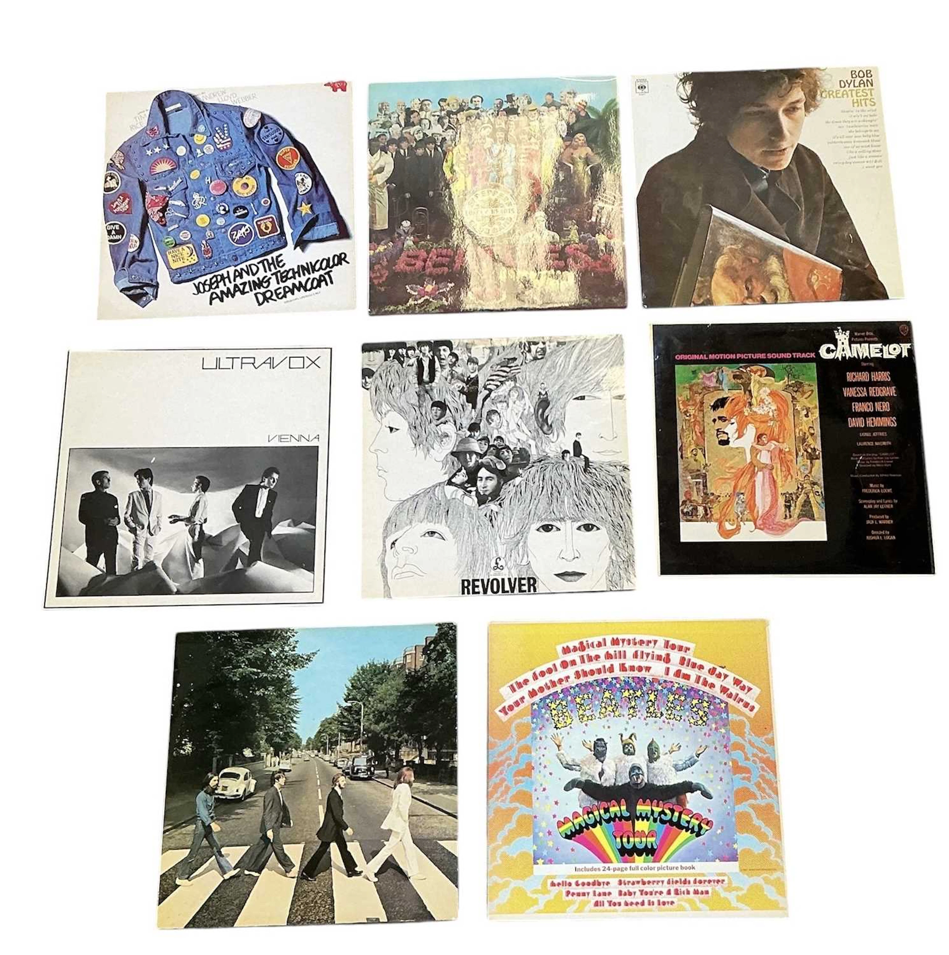 Eight assorted records and LPs comprising The Beatles 'Abbey Road'