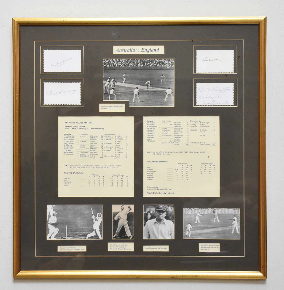 A 1932/33 Australia vs England The Ashes 4th test montage