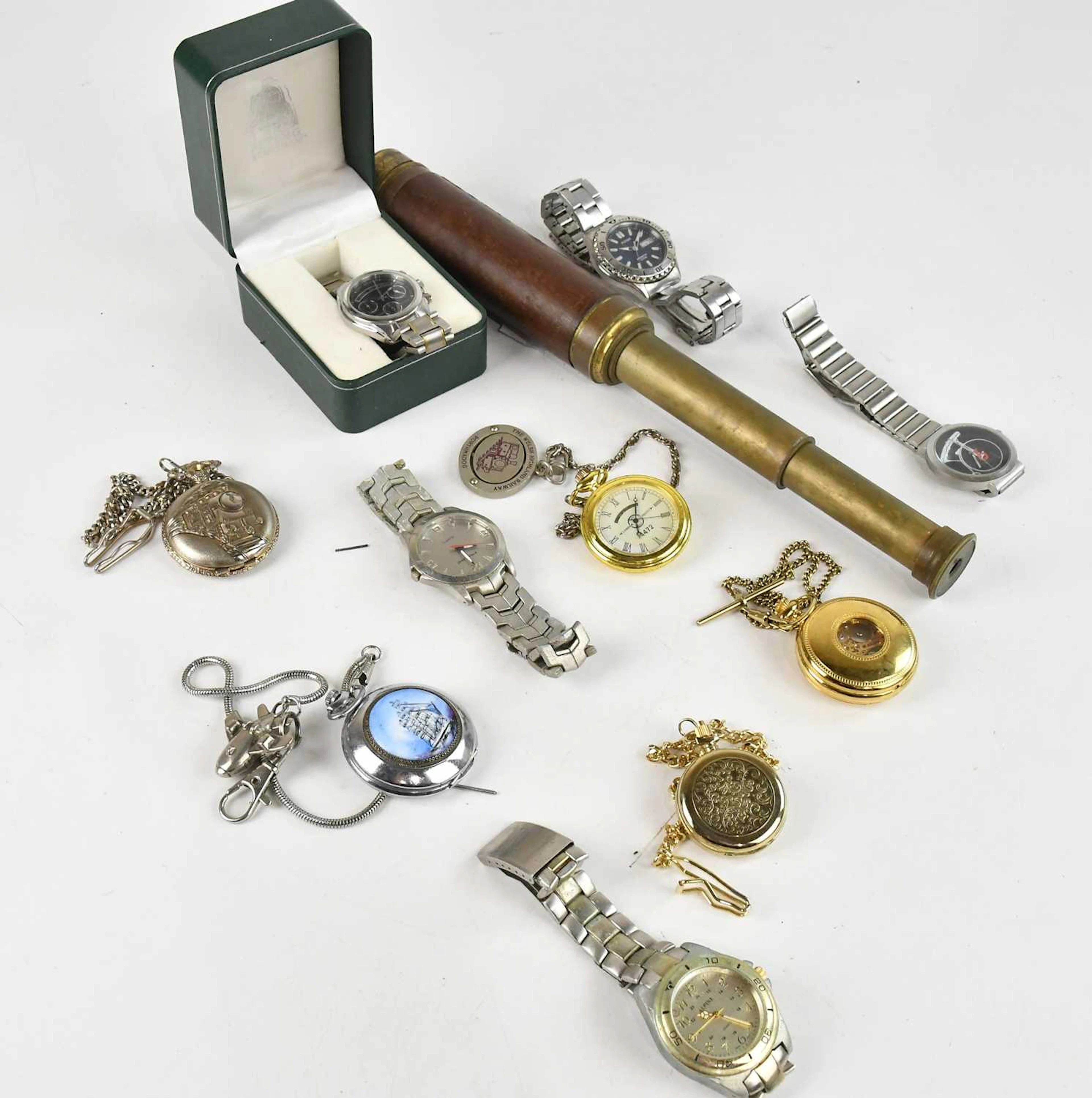 A collection of fashion watches comprising mainly pocket watches