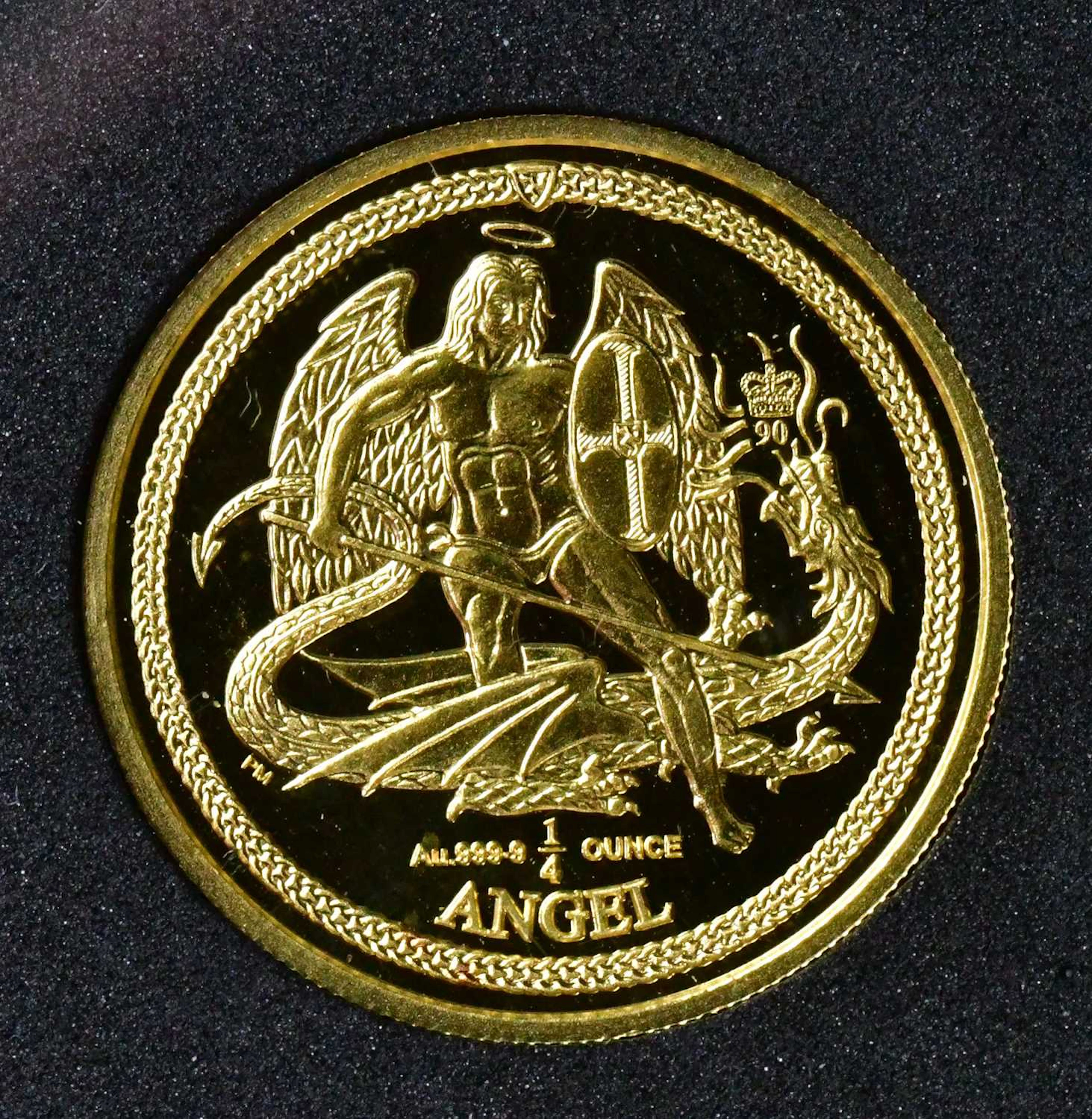 An Elizabeth II 22ct gold 1/4 oz angel
