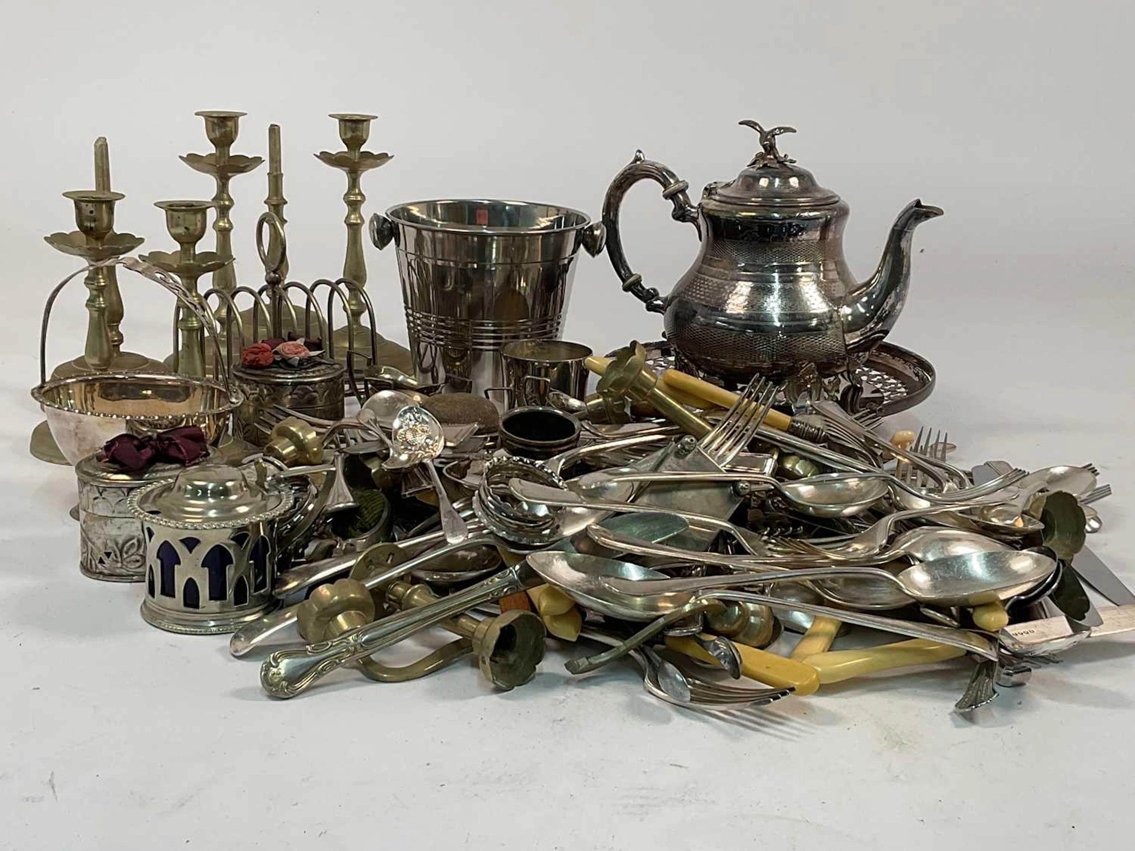 A quantity of silver plated items