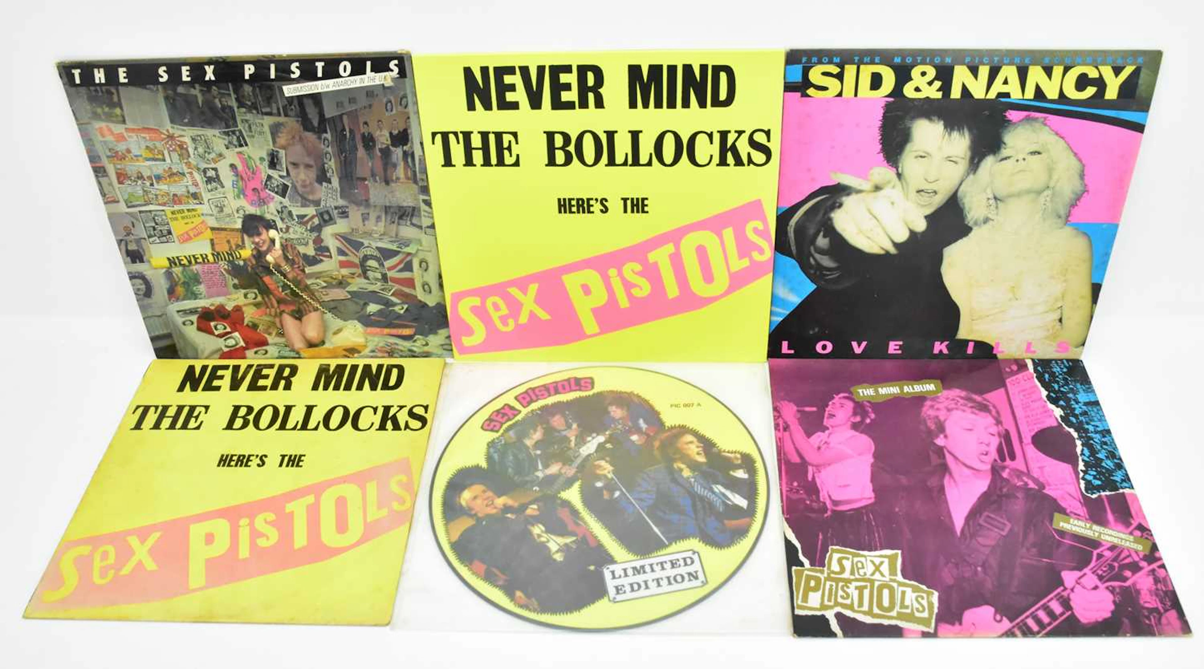 SEX PISTOLS; six records comprising 'Never Mind the Bollocks'