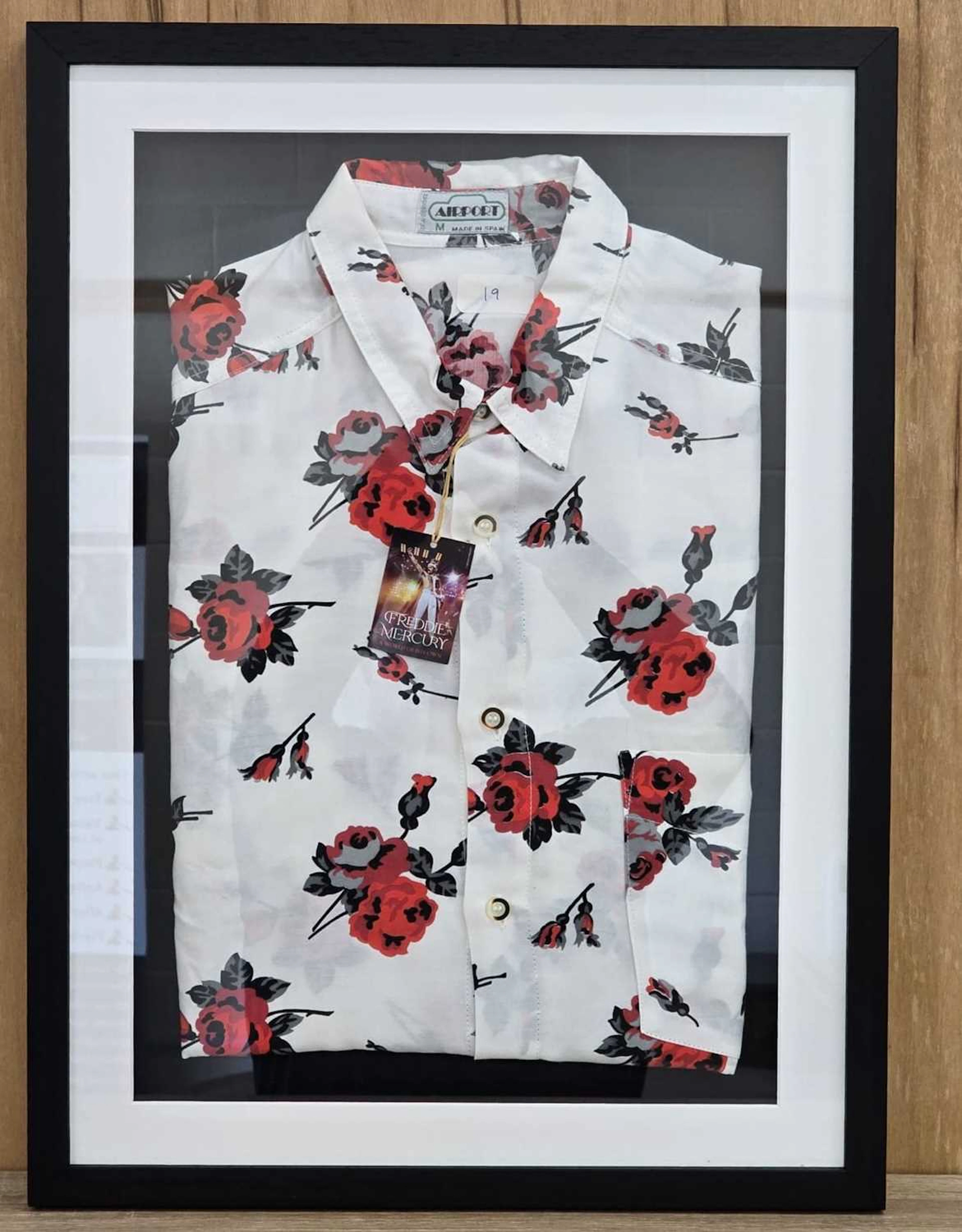 FREDDIE MERCURY OF QUEEN; a personal floral pattern shirt...