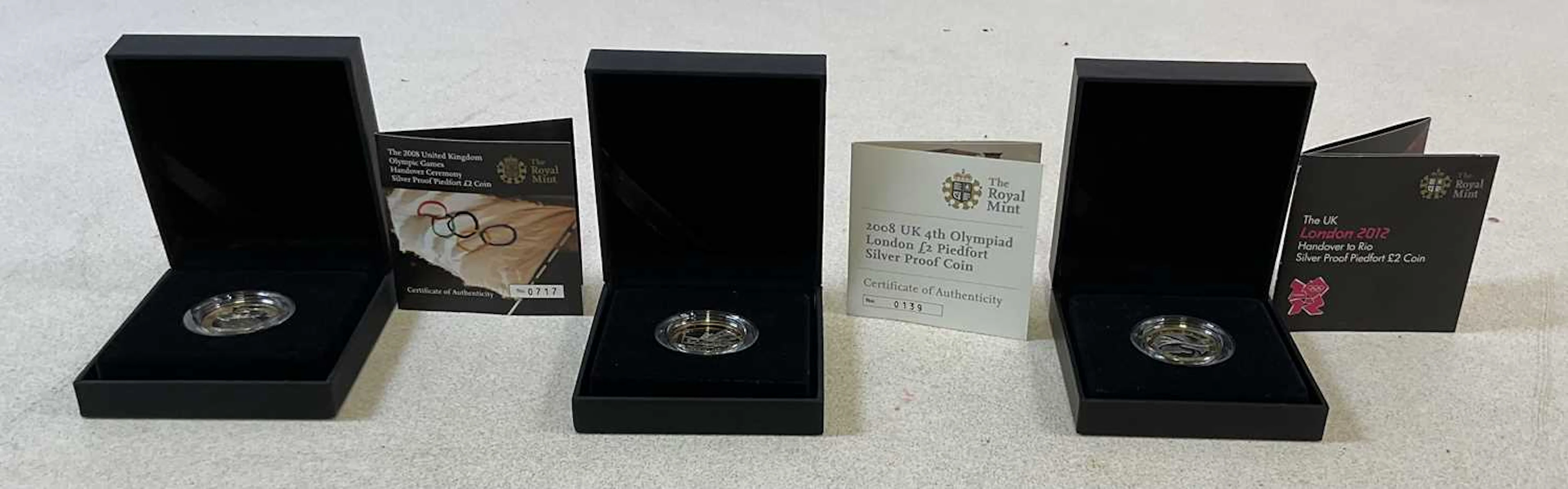 ROYAL MINT; three limited edition £2 Silver Proof Coins...