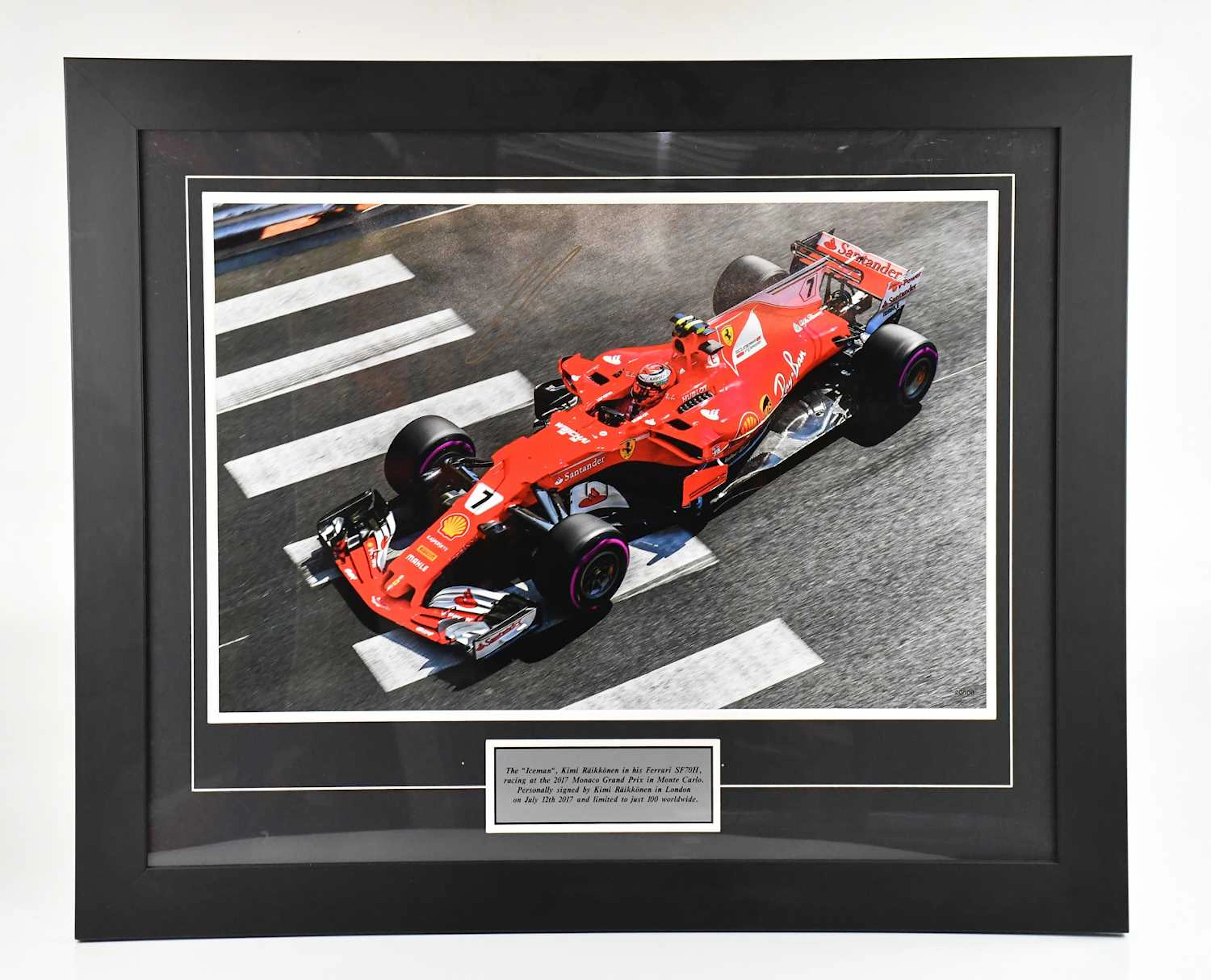 F1 INTEREST; an autographed photograph of Kimi Raikkonen 'Ice Man'