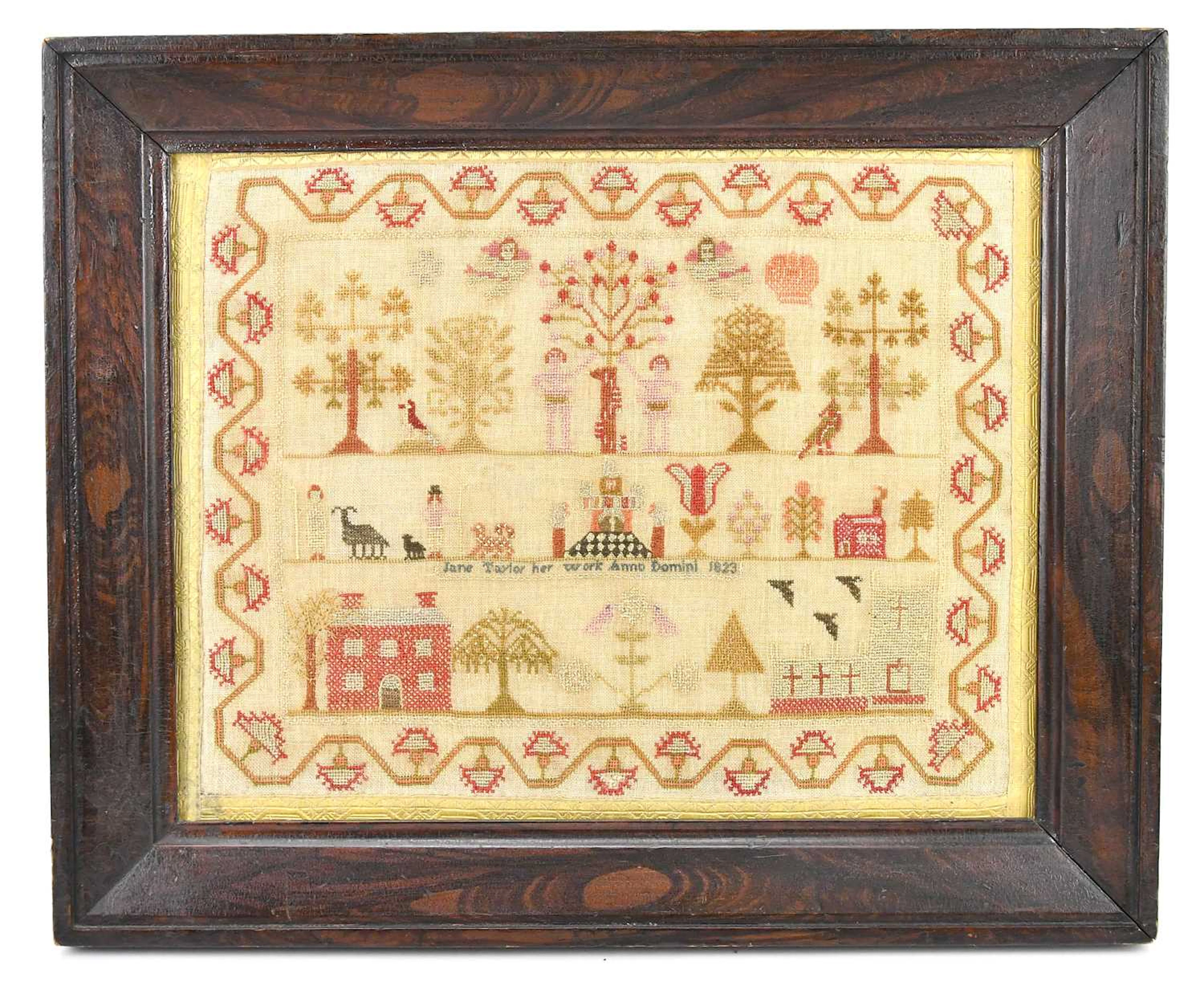A George IV needlework sampler by Jane Taylor