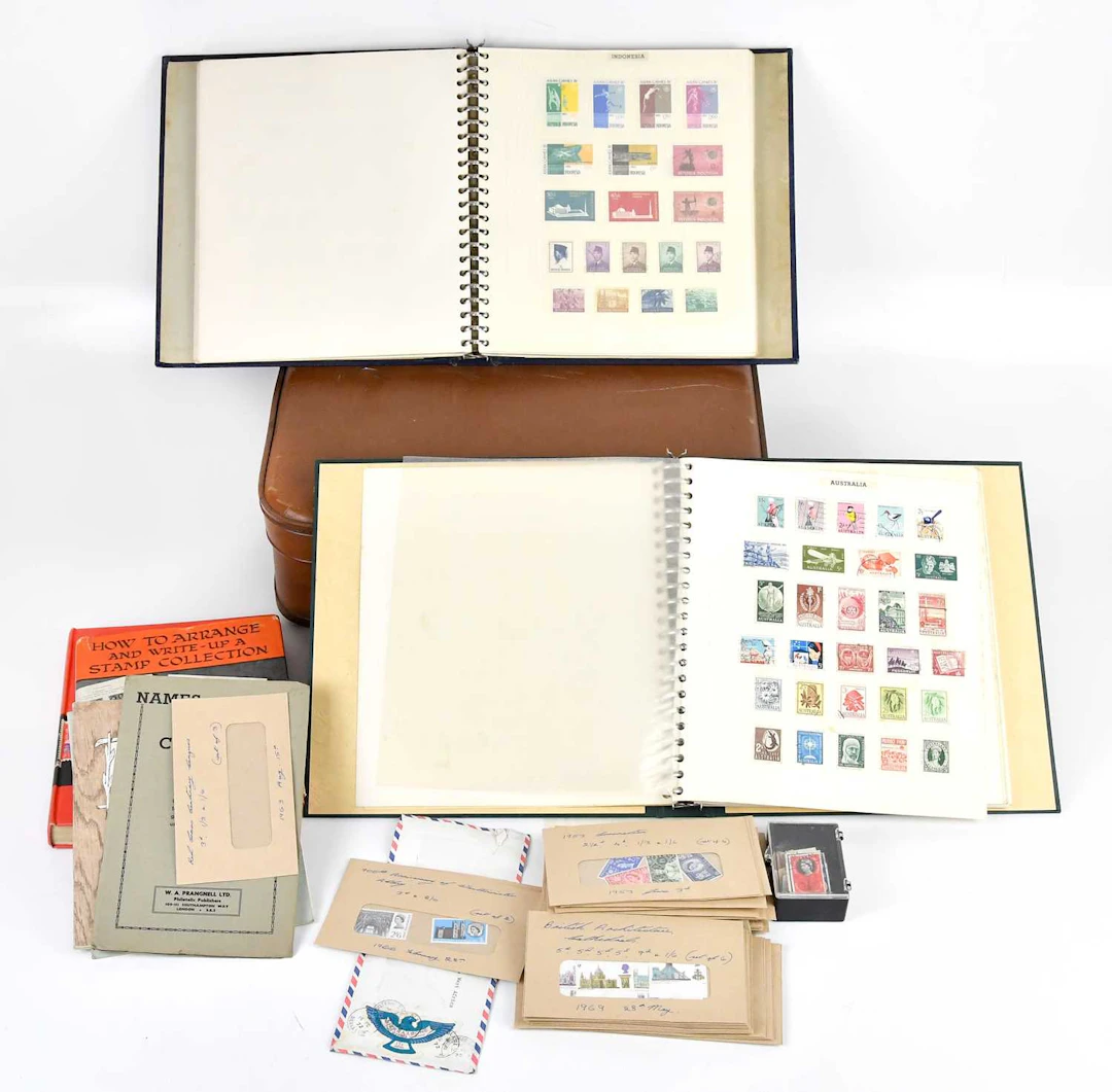 WORLD; a small collection case with two albums