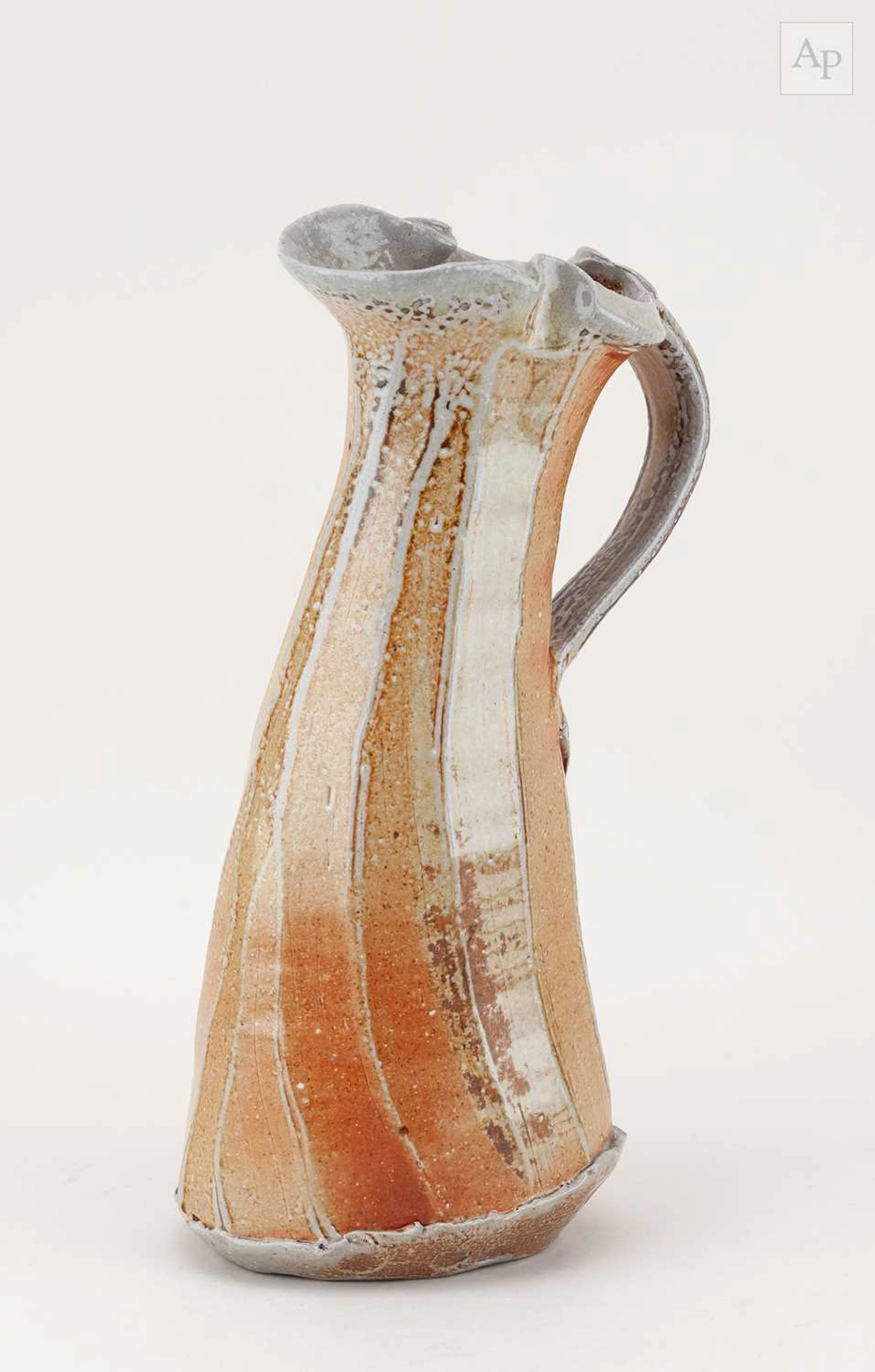 RUTHANNE TUDBALL (born 1948); a faceted soda glazed stoneware jug